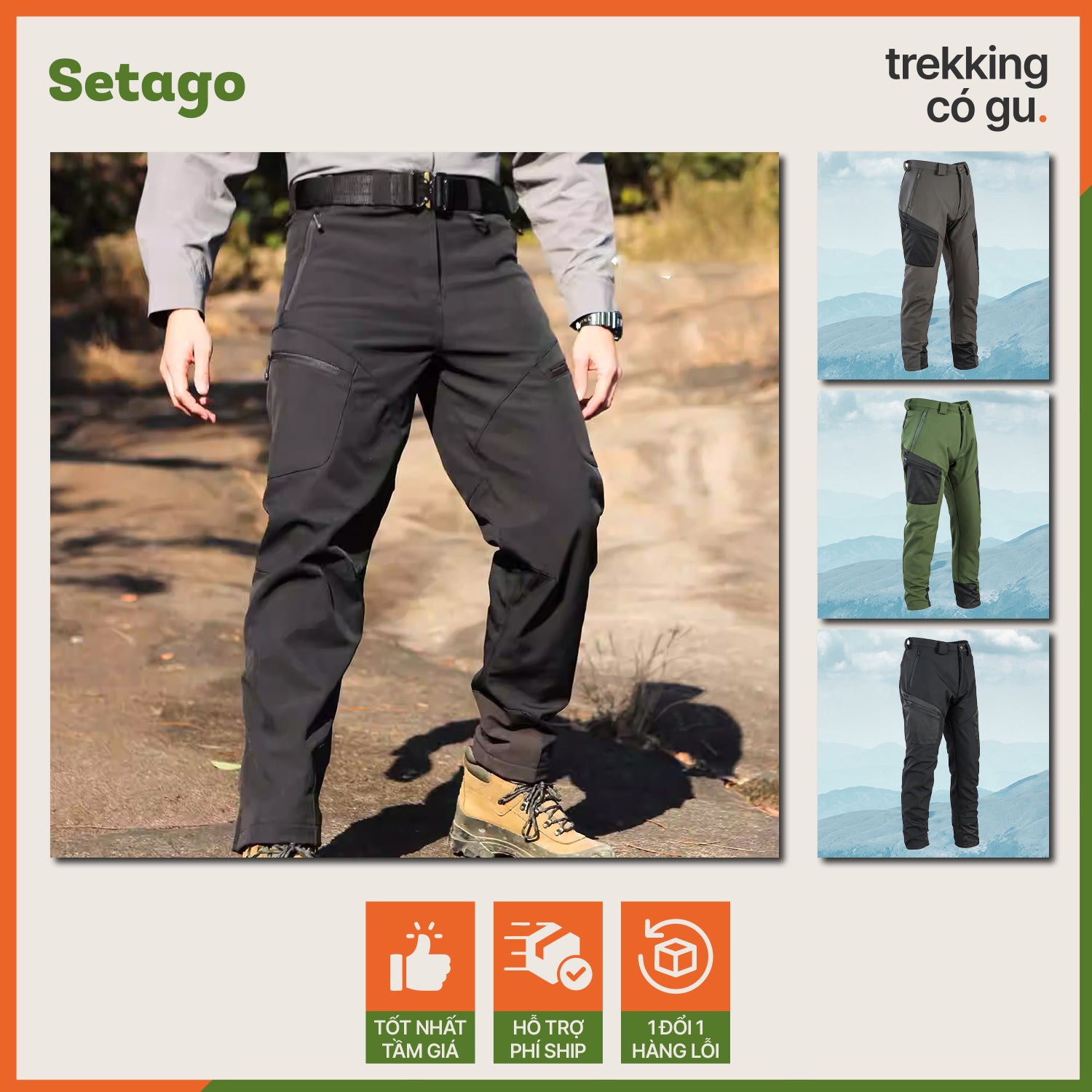 Quần dã ngoại, leo núi mùa đông Orcas - ấm áp, dày dặn, phù hợp mùa thu đông