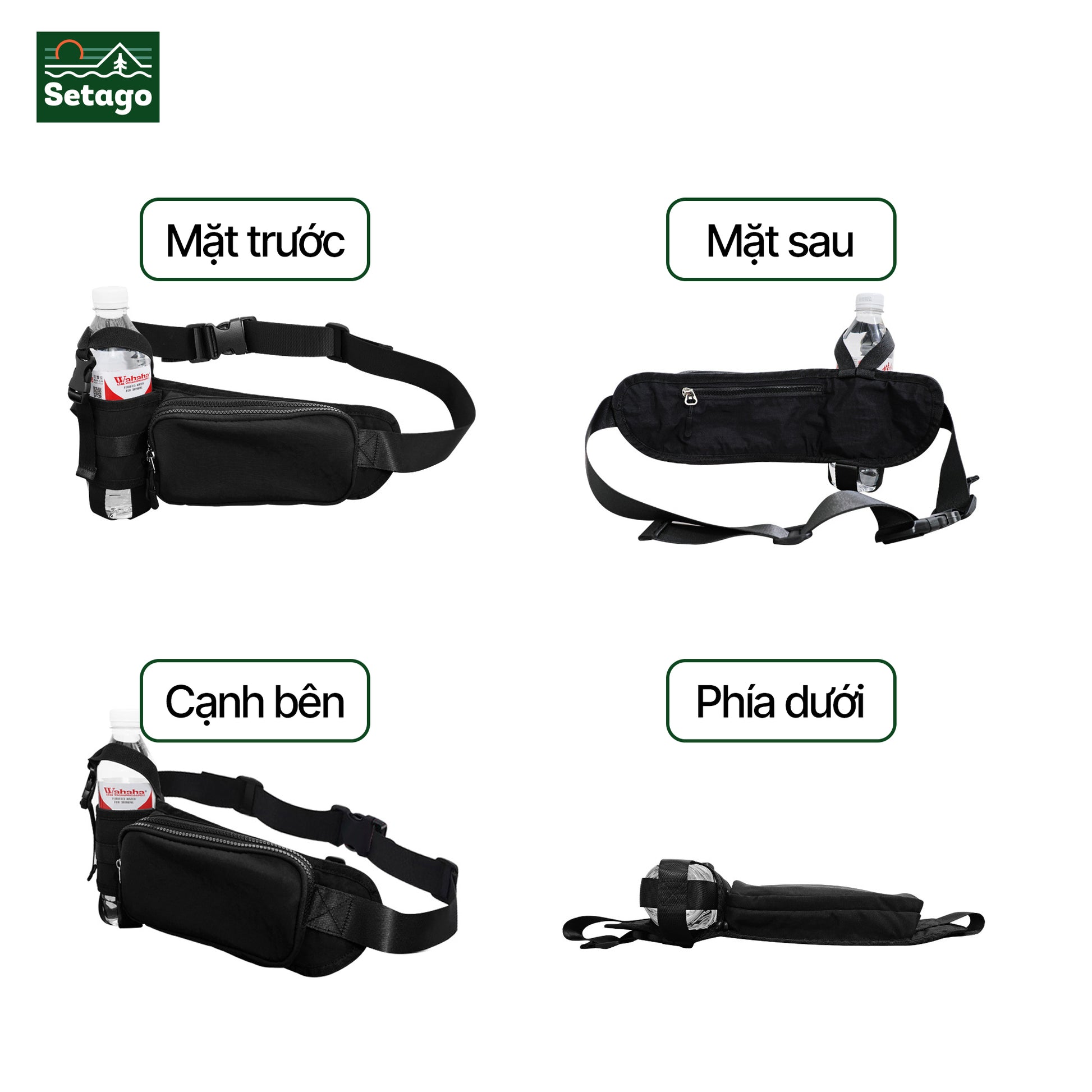 Túi đeo hông chạy bộ kèm chai nước – Nhỏ gọn, tiện lợi, đồng hành mọi cung đường