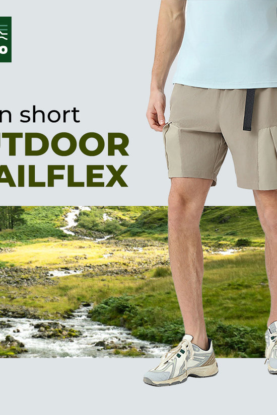 Quần short outdoor nam TrailFlex - nhẹ, linh hoạt và nhanh khô