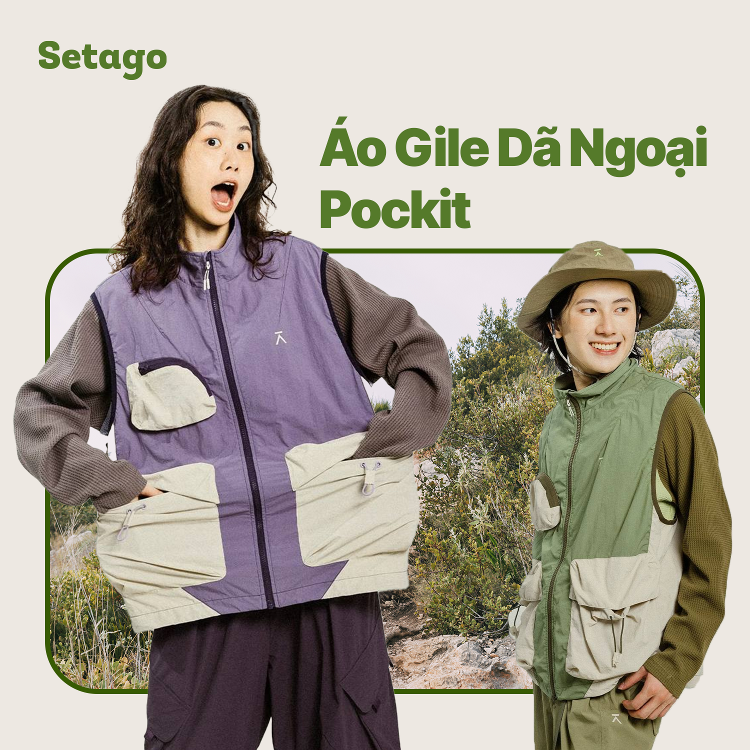 Áo Gile Dã Ngoại Pockit - Phong cách khác biệt, tiện lợi