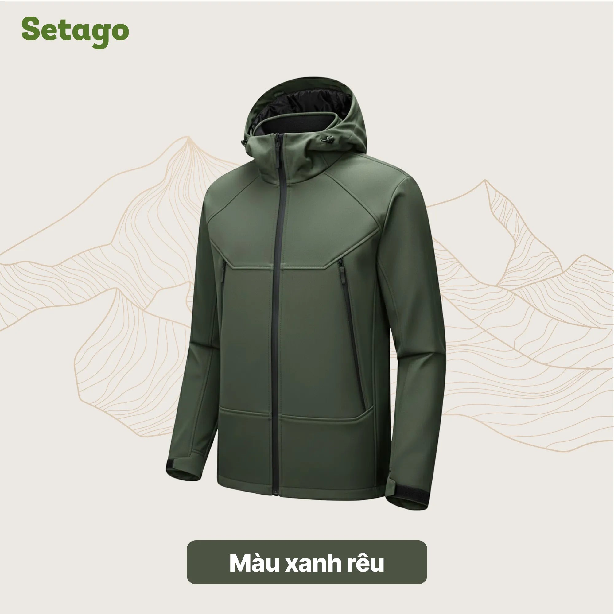 Áo khoác Softshell Elven chống nước lót nỉ