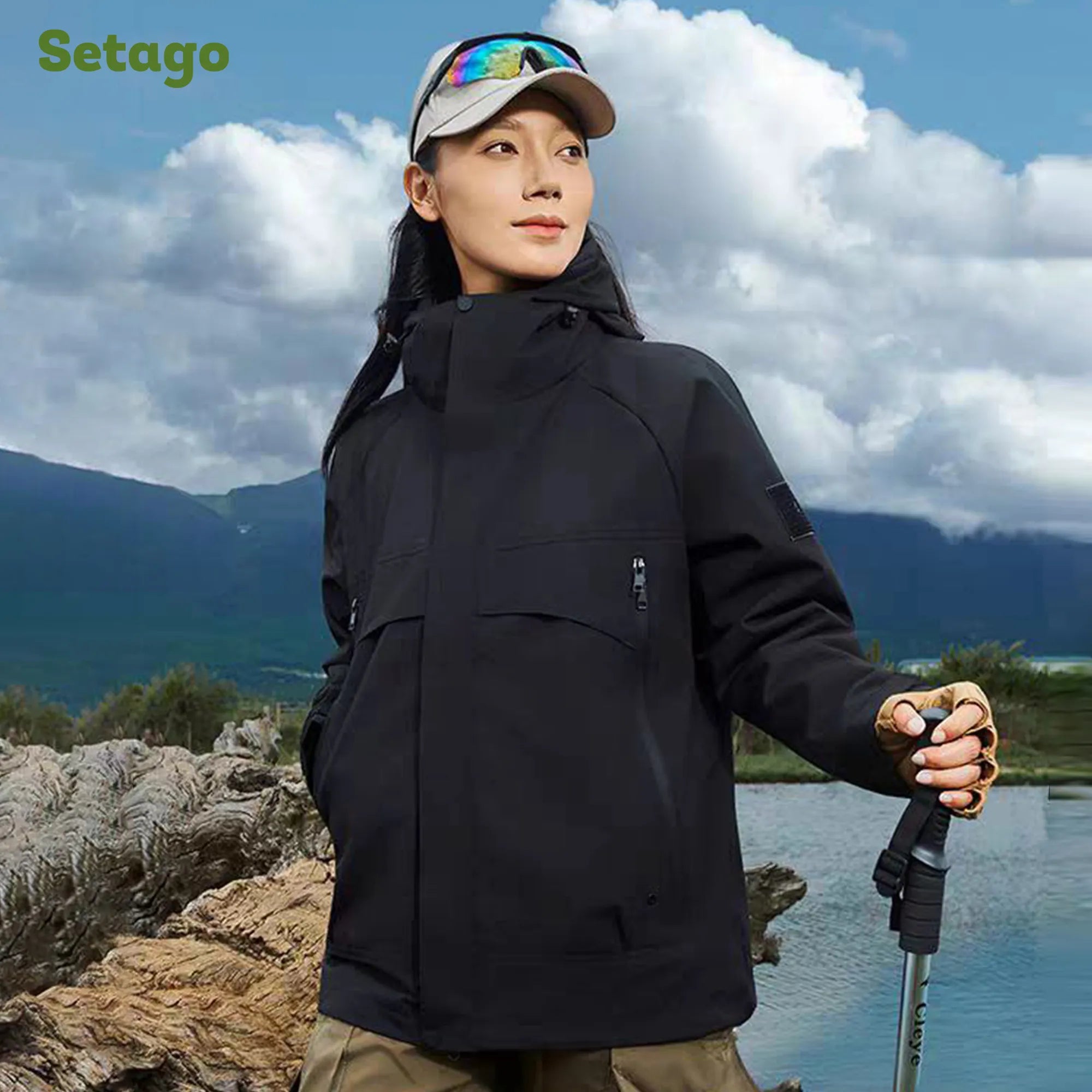 Áo khoác phao dã ngoại lông cừu kháng nước gọn nhẹ Stormer