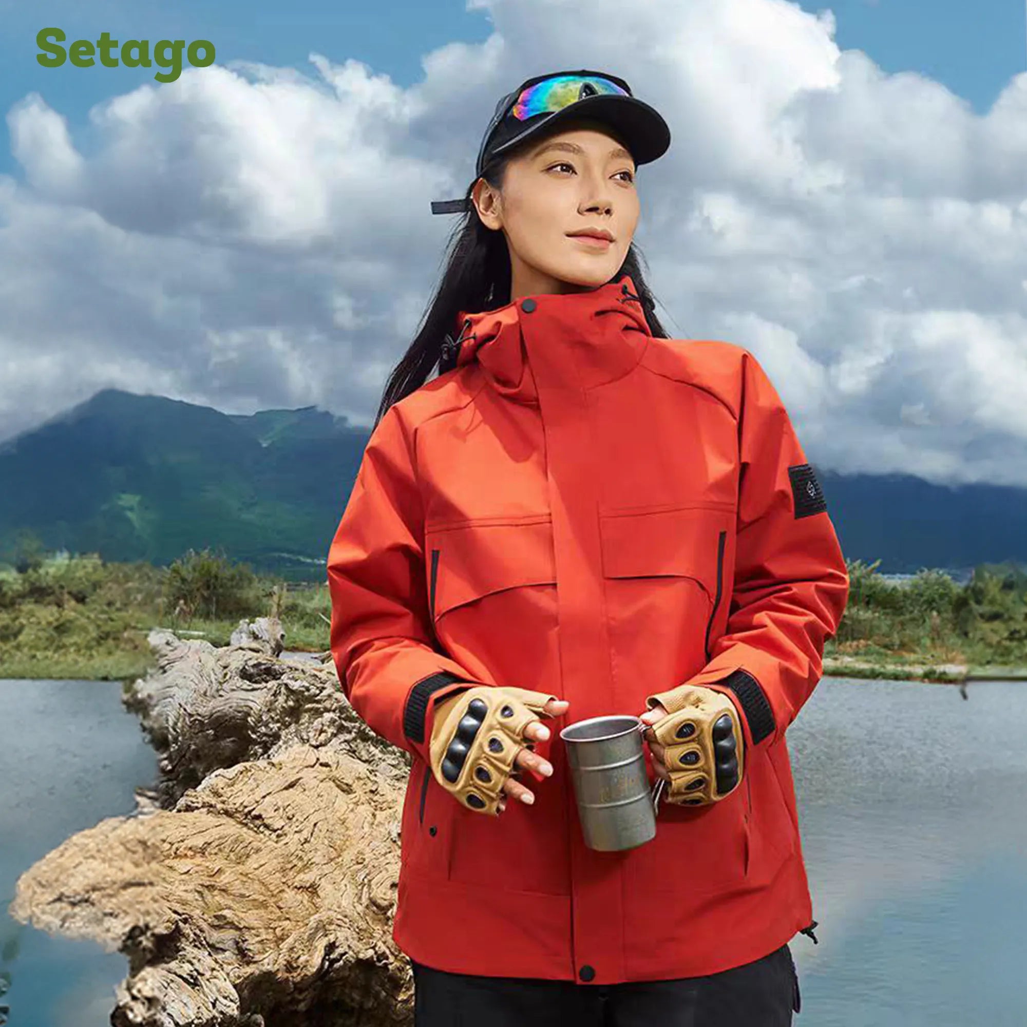 Áo khoác phao dã ngoại lông cừu kháng nước gọn nhẹ Stormer