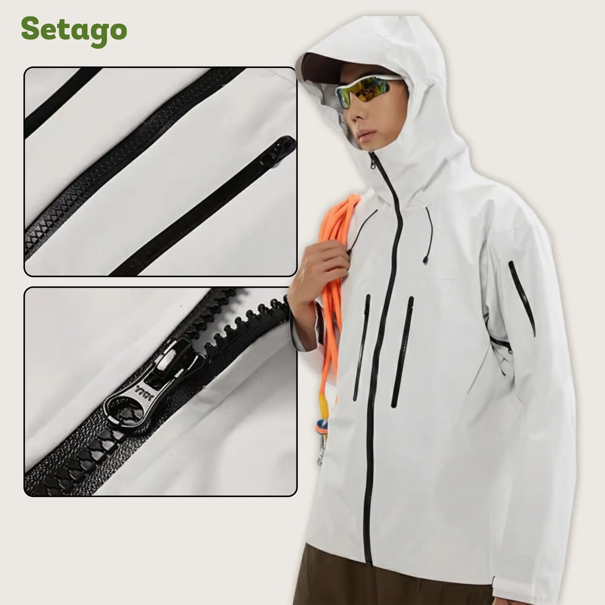 Áo khoác dã ngoại, leo núi chống nước tối đa Setago GTX
