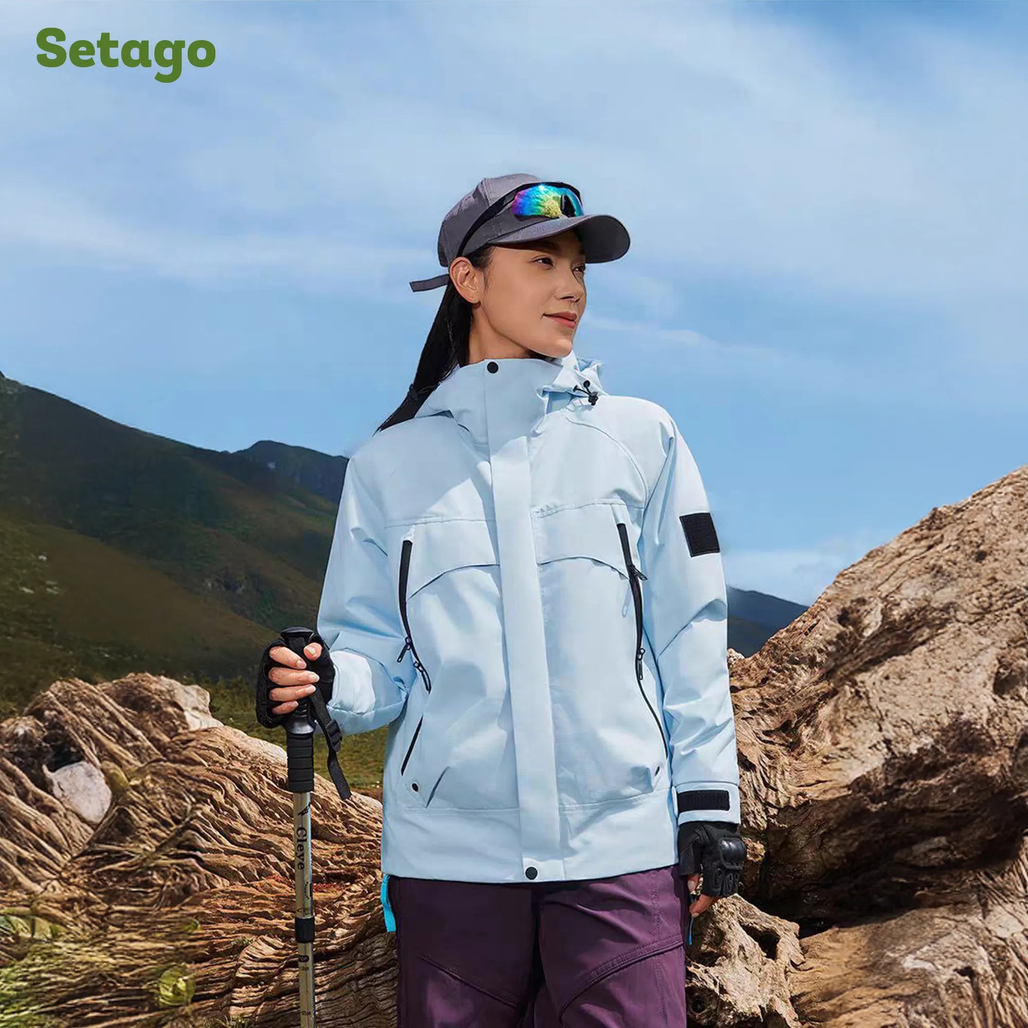 Áo khoác phao dã ngoại lông cừu kháng nước gọn nhẹ Stormer