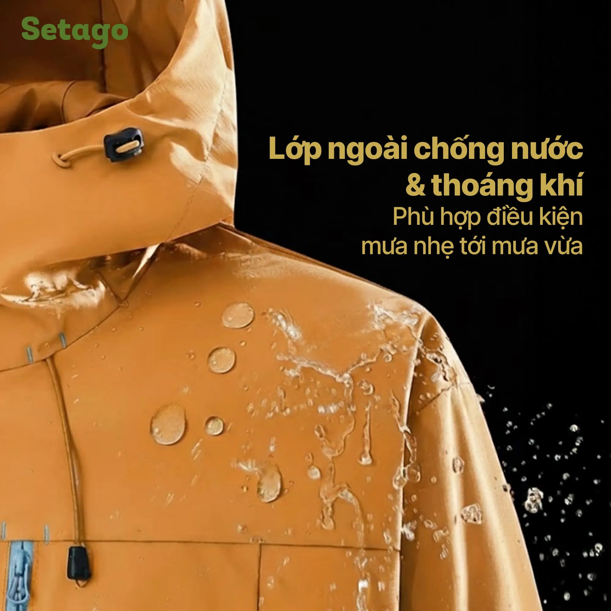 Áo khoác leo núi Nordic Pro – Chống nước, cản gió & lót nỉ ô vuông