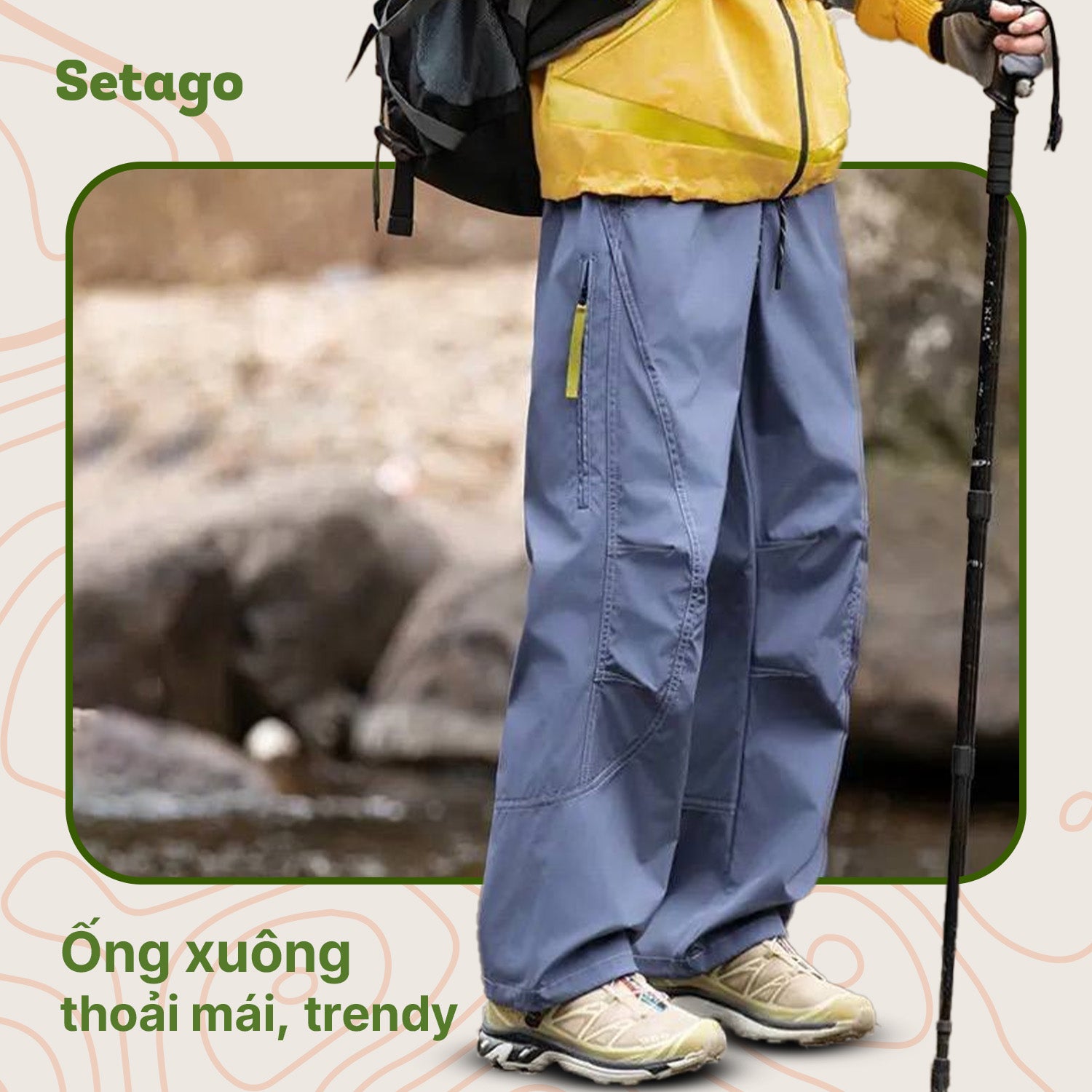 Quần dã ngoại ống suông Windy - phong cách, linh hoạt