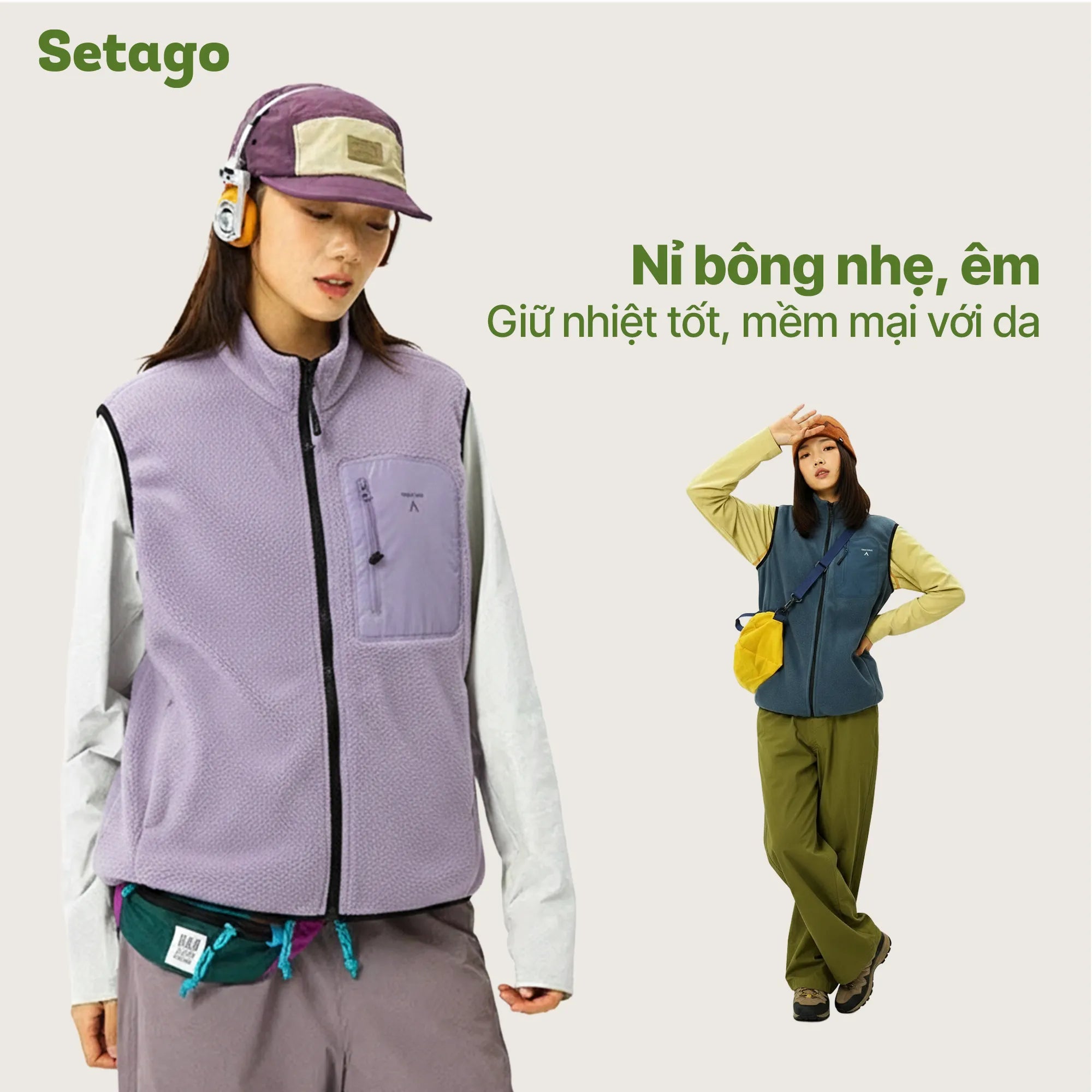 Áo khoác Gile nỉ bông Frodi giữ nhiệt, siêu nhẹ