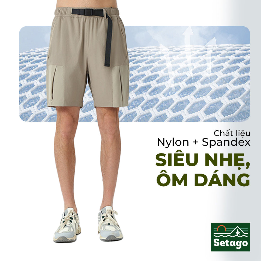 Quần short outdoor nam TrailFlex - nhẹ, linh hoạt và nhanh khô