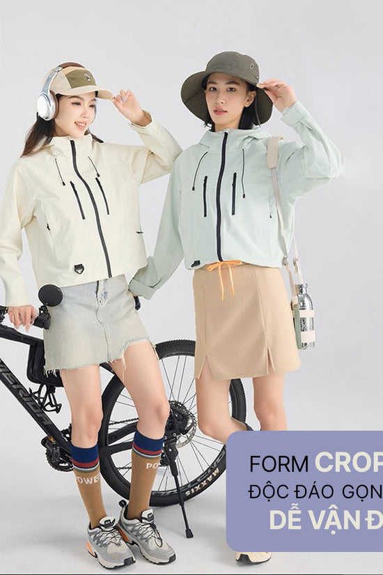 ÁO KHOÁC CROPTOP NỮ CROPARA – CẢN GIÓ, CHỐNG NƯỚC, NỮ TÍNH VÀ NĂNG ĐỘNG