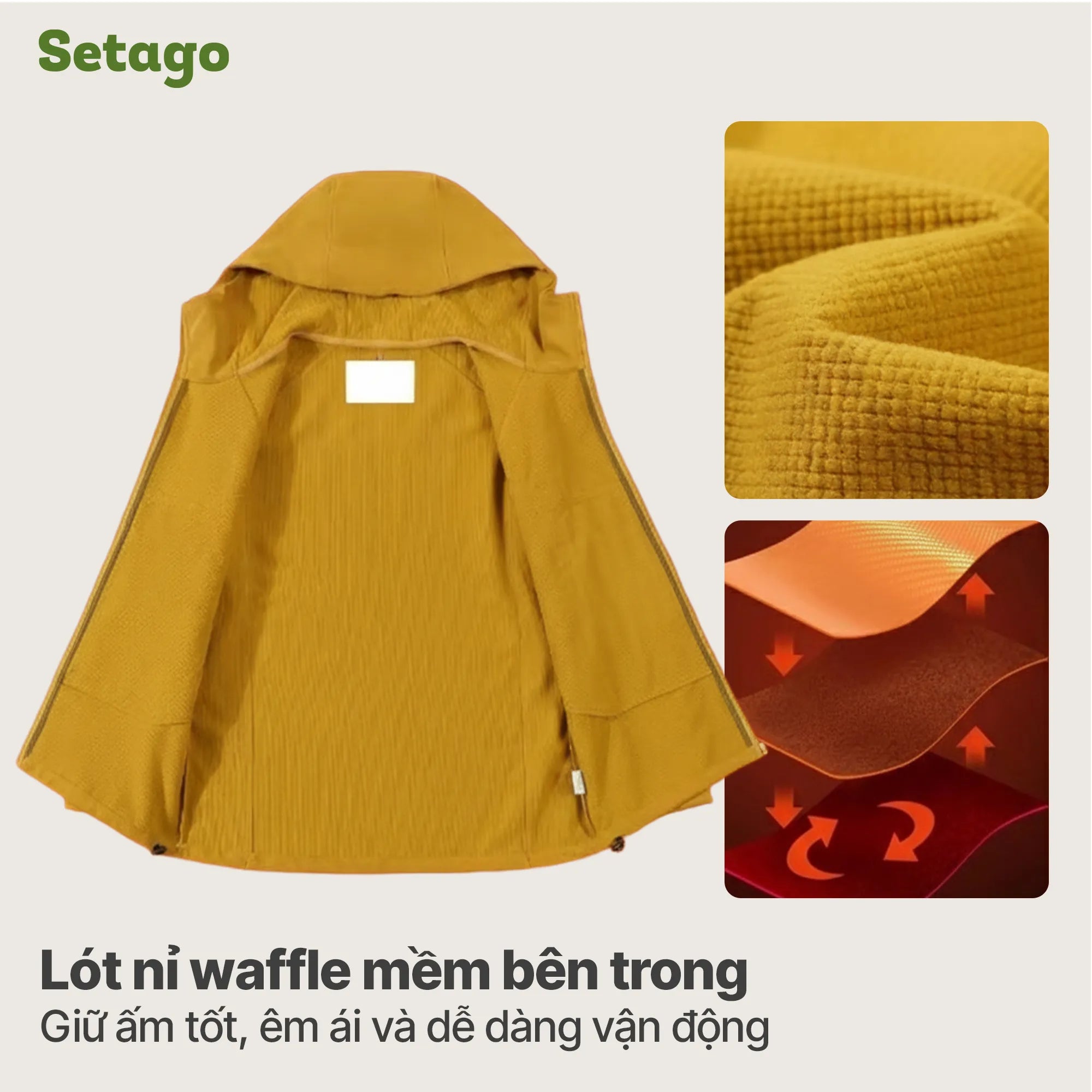 Áo khoác Softshell Elven chống nước lót nỉ
