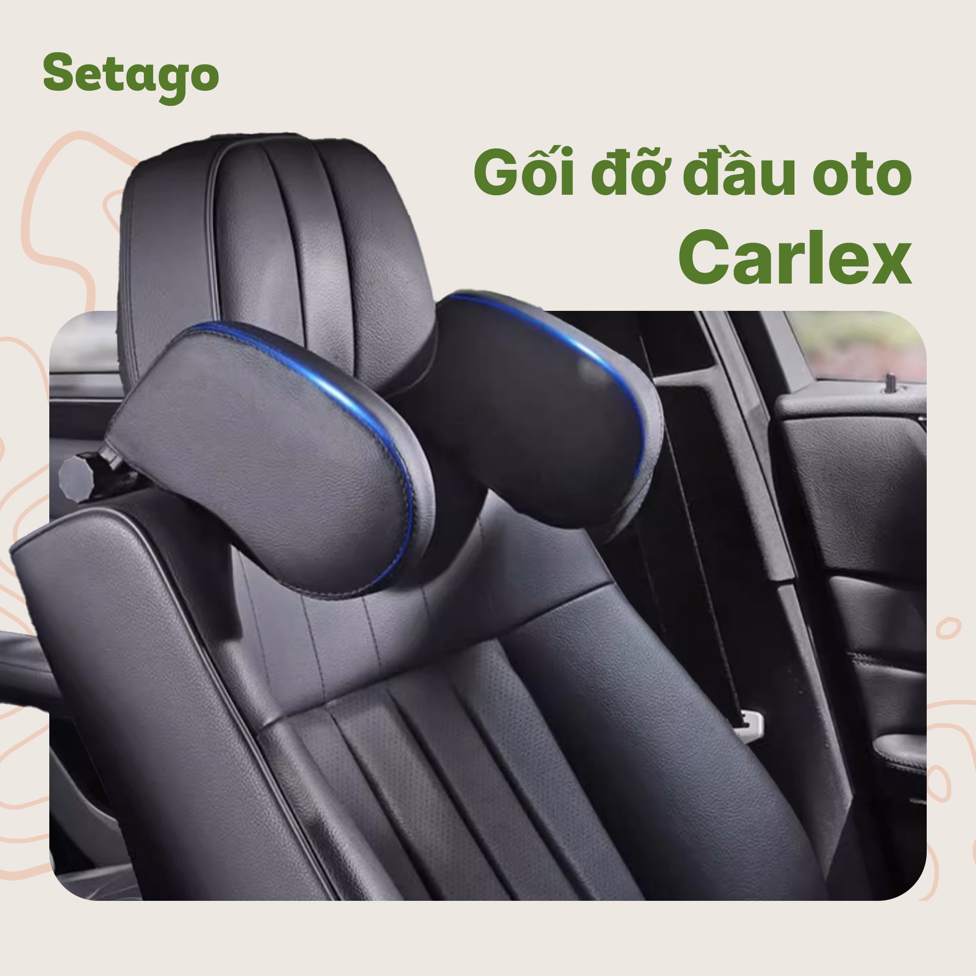 Gối Đỡ Đầu Ô Tô Cho Trẻ Em & Người Lớn – Đệm Dày, An Toàn Cho Giấc Ngủ Ngắn