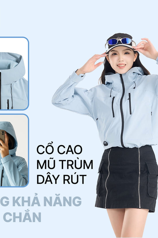 ÁO KHOÁC CROPTOP NỮ CROPARA – CẢN GIÓ, CHỐNG NƯỚC, NỮ TÍNH VÀ NĂNG ĐỘNG