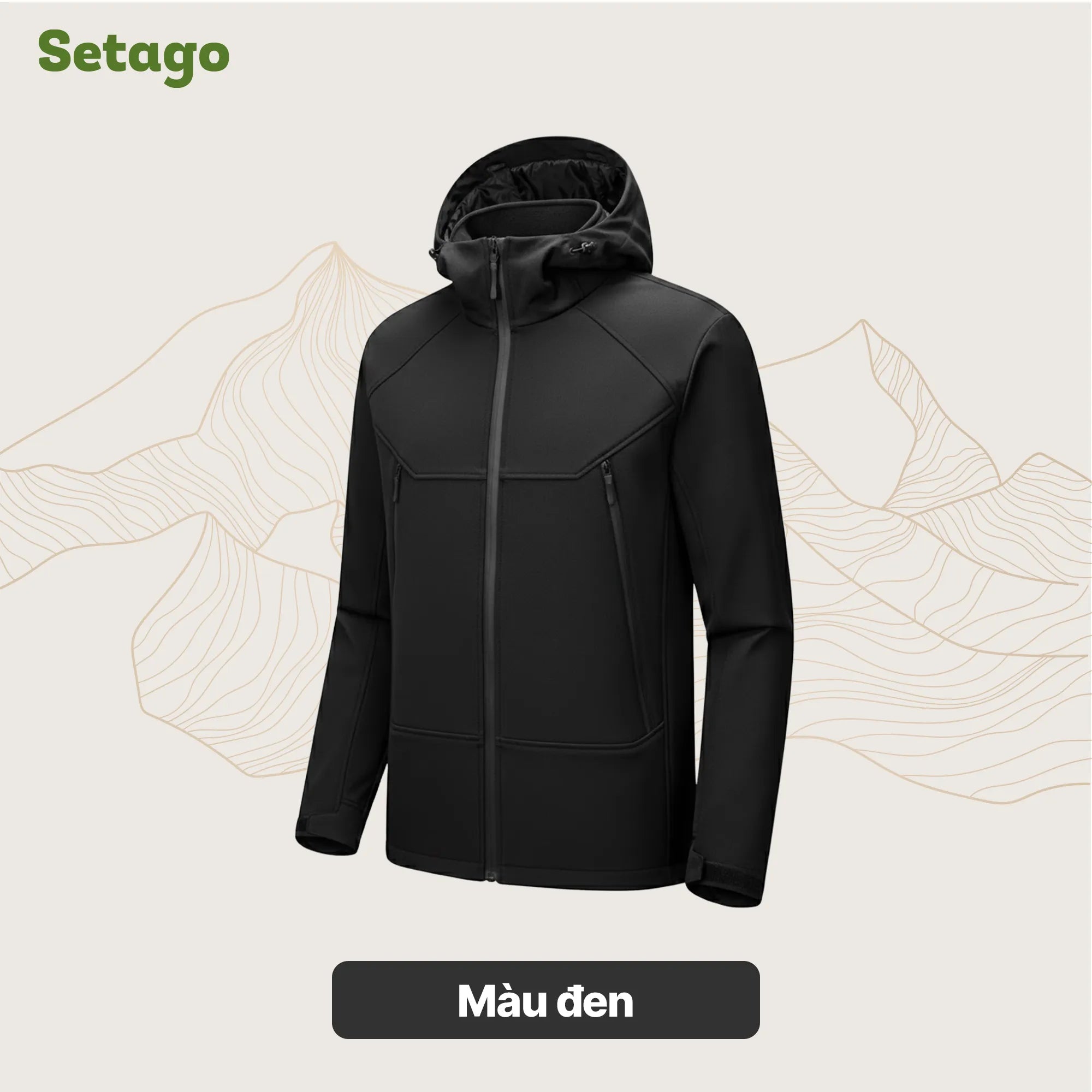 Áo khoác Softshell Elven chống nước lót nỉ