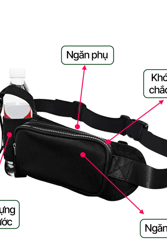Túi đeo hông chạy bộ kèm chai nước – Nhỏ gọn, tiện lợi, đồng hành mọi cung đường