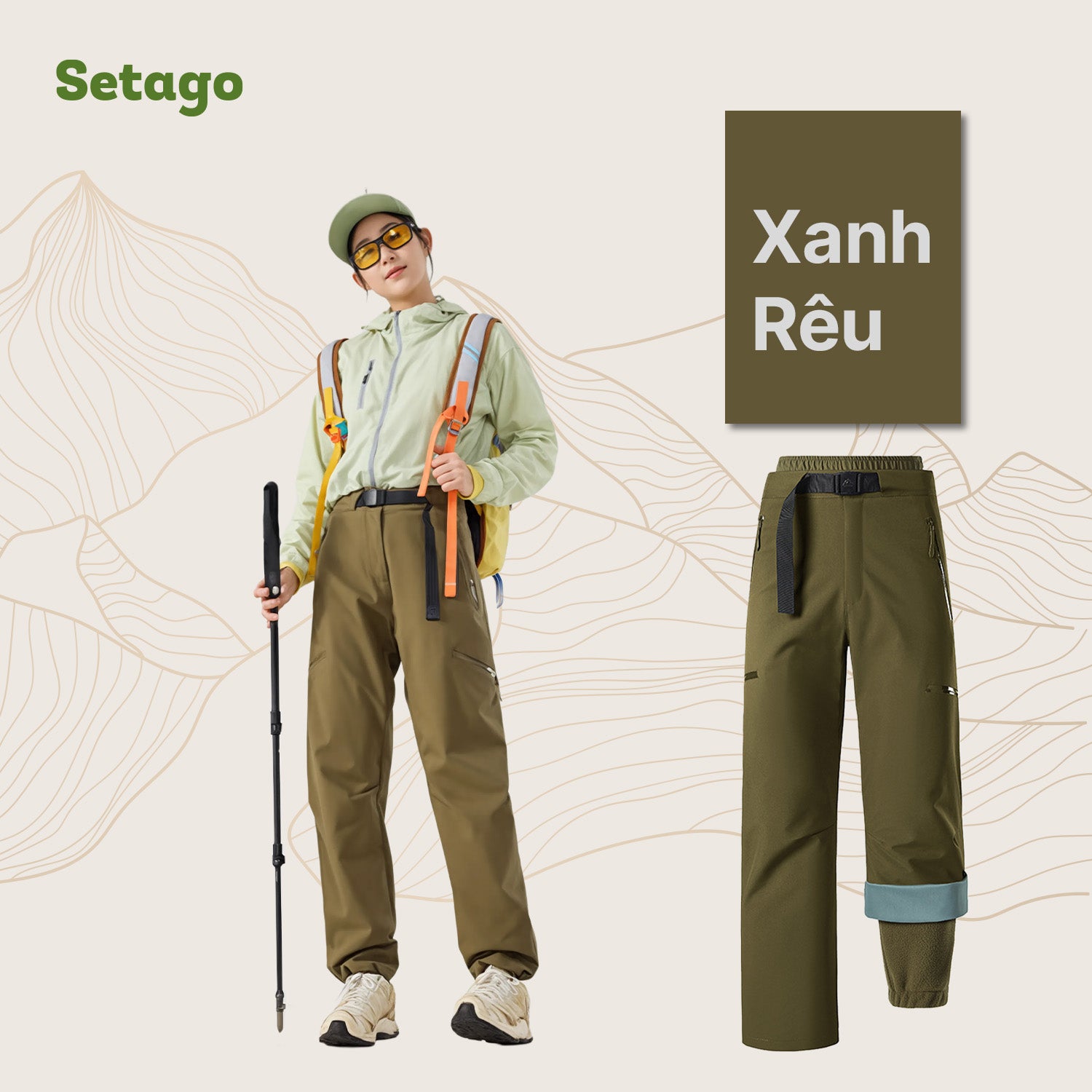 Quần dã ngoại leo núi chống nước DryPeak - Chống nước, khô ráo ở mọi cao dộ