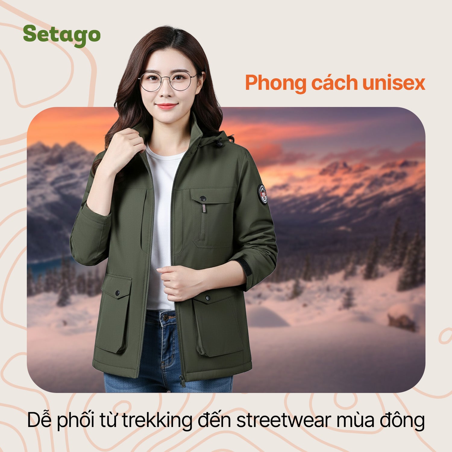 Áo khoác dáng parka mùa đông Thorin - Đứng form, đa dụng