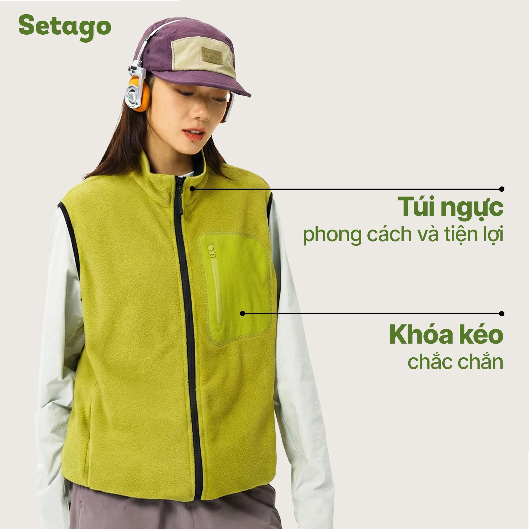 Áo khoác Gile nỉ bông Frodi giữ nhiệt, siêu nhẹ