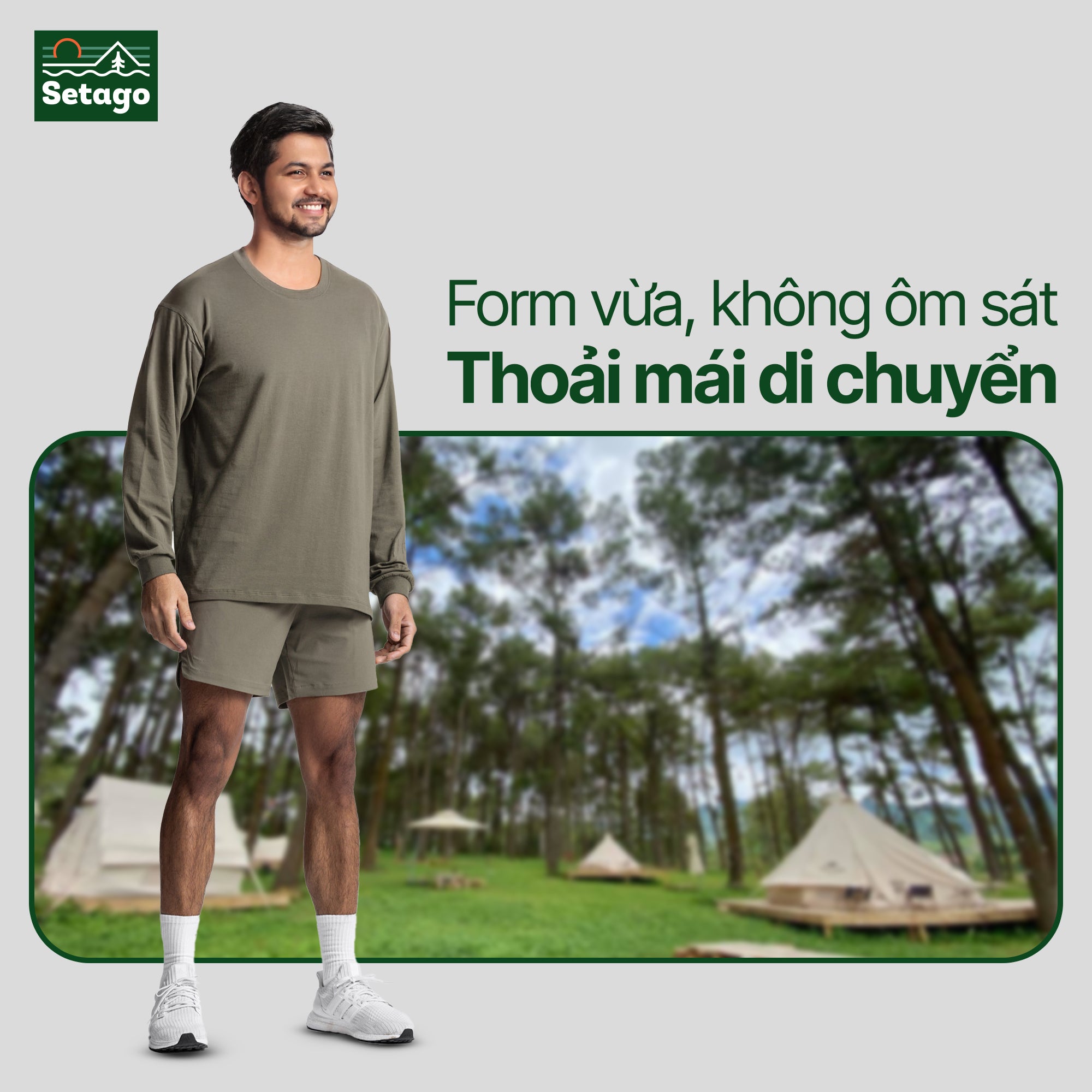 Quần đùi thể thao nam Flyon - nhẹ, thoáng, nhanh khô