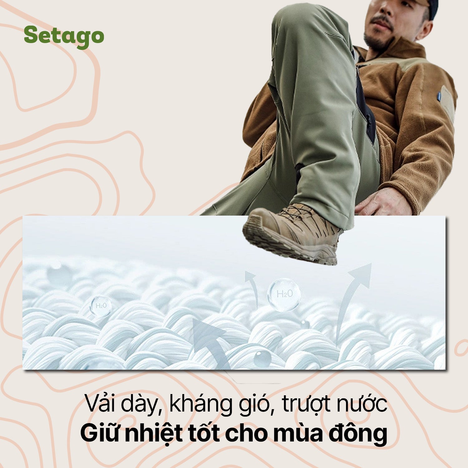 Quần dã ngoại, leo núi mùa đông Orcas - ấm áp, dày dặn, phù hợp mùa thu đông