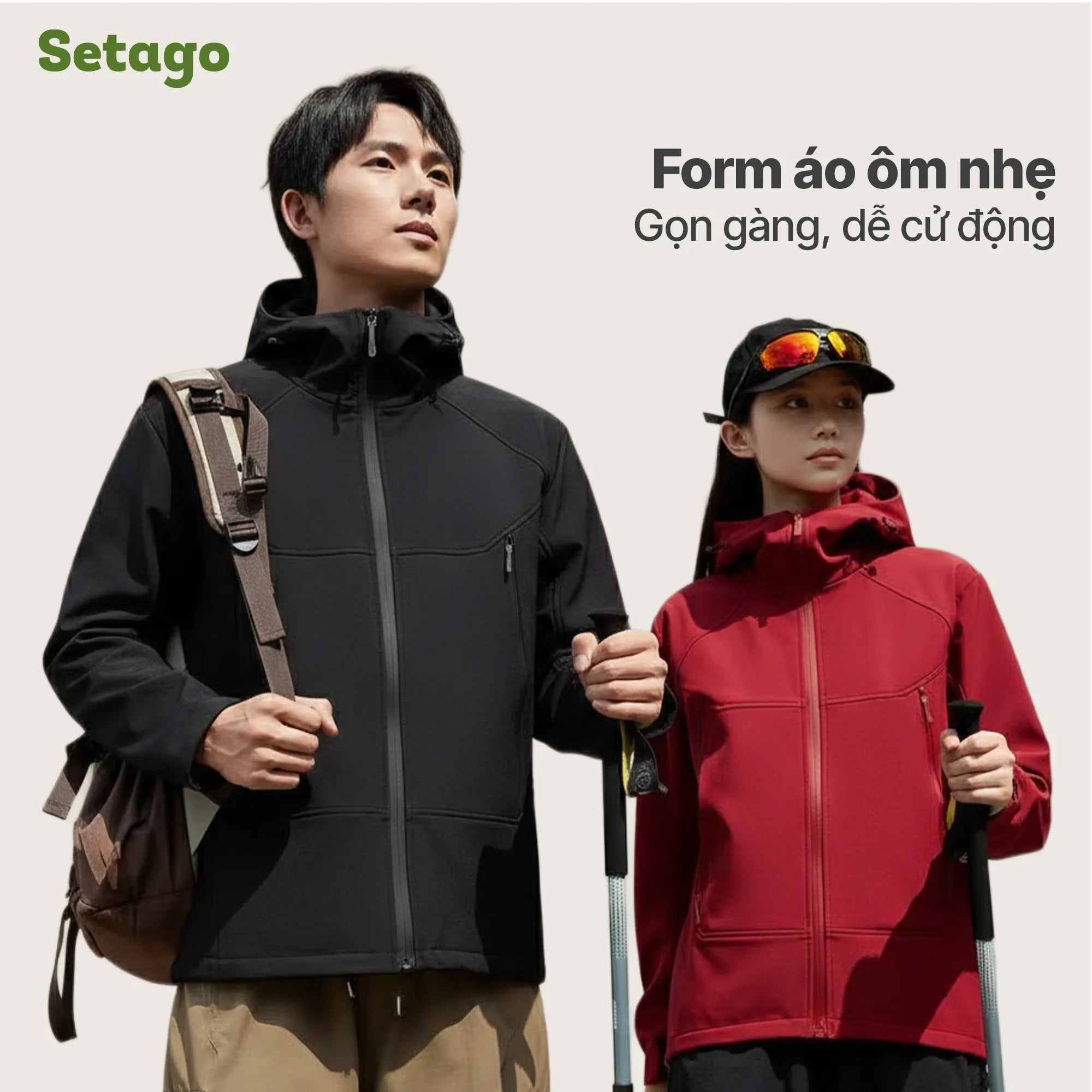 Áo khoác Softshell Elven chống nước lót nỉ