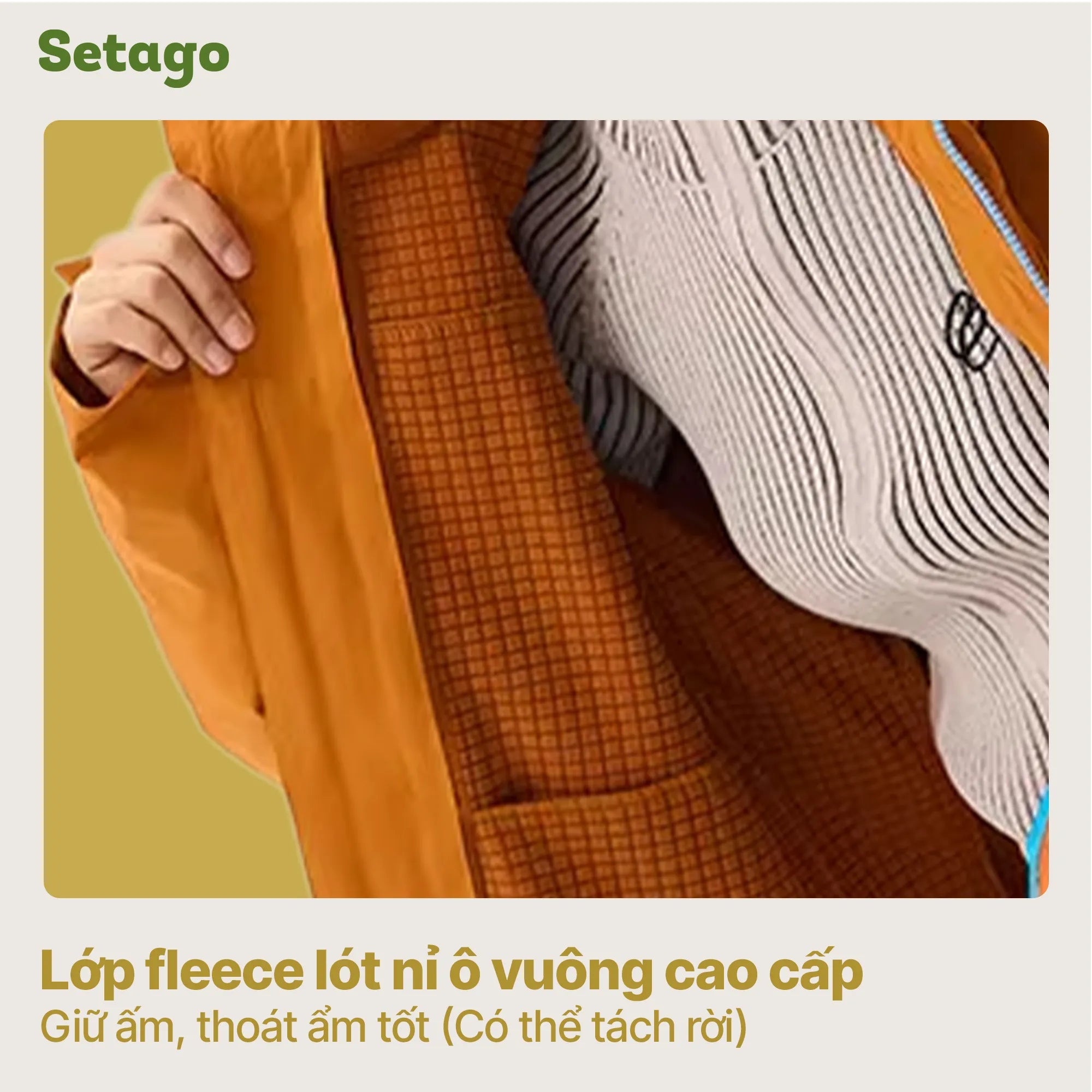 Áo khoác leo núi Nordic Pro – Chống nước, cản gió & lót nỉ ô vuông