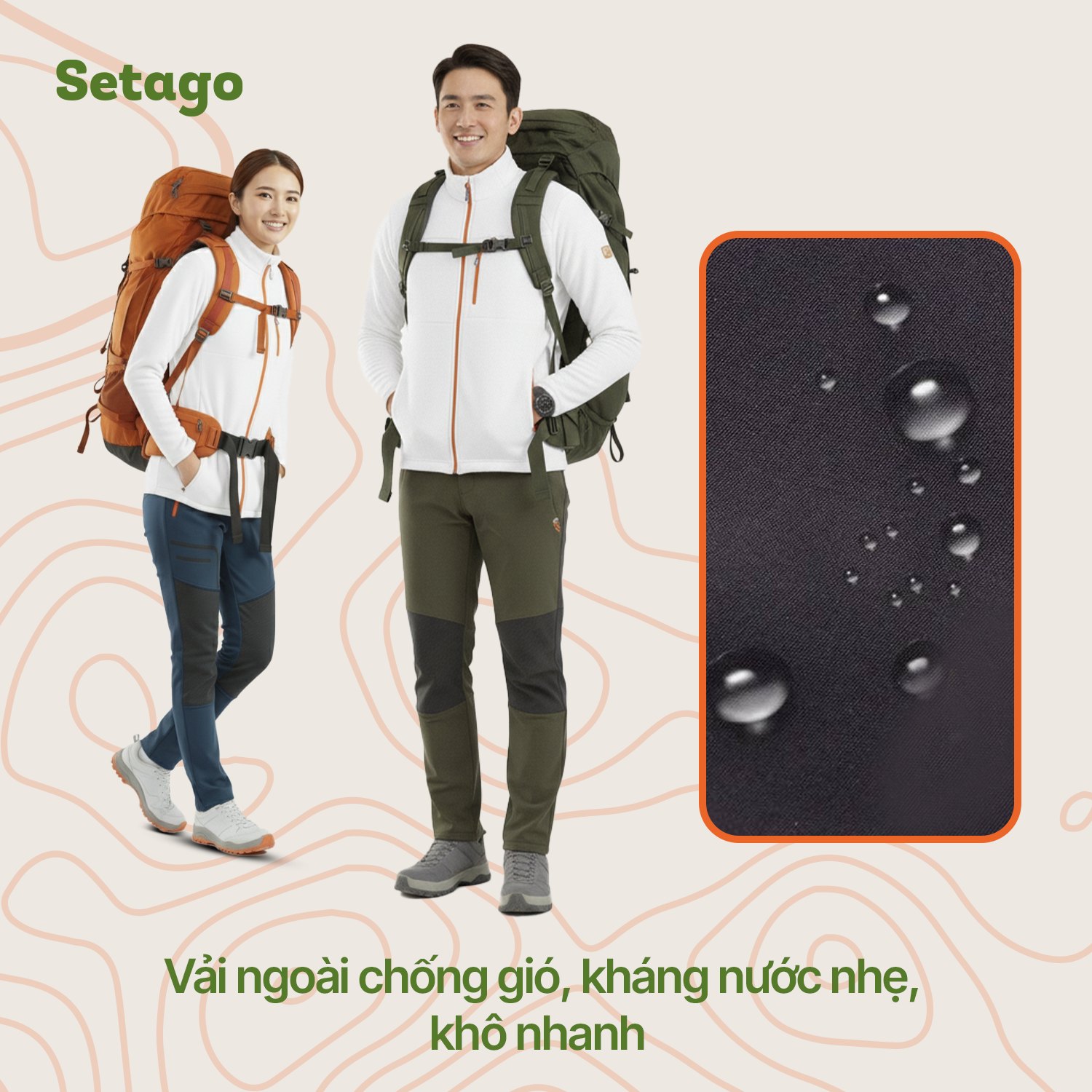 Quần leo núi lót nỉ mùa đông Alaska - Giữ ấm, trượt nước, chống mài mòn