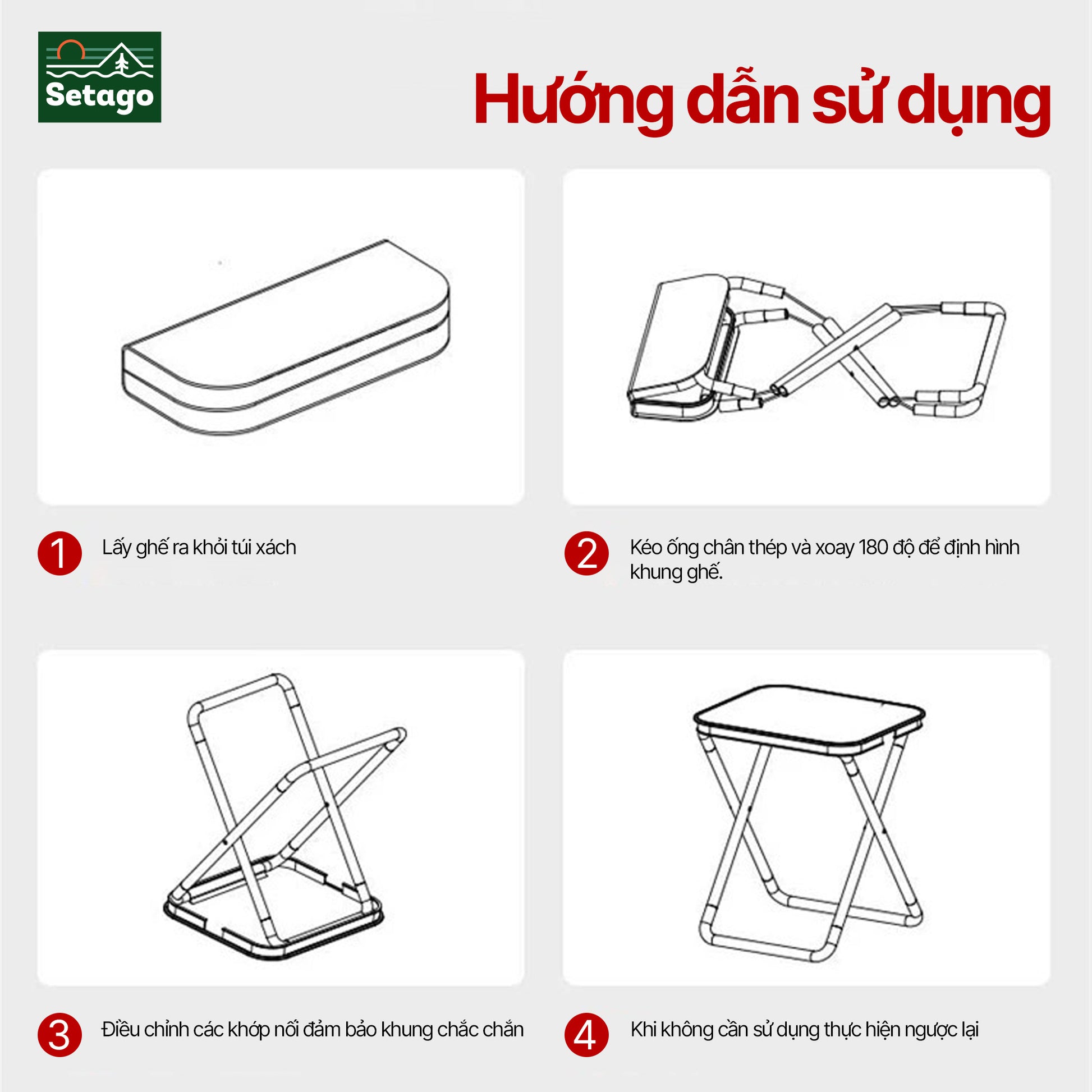 Ghế gấp xách tay Foldy – Gọn nhẹ như một chiếc túi, tiện lợi mọi lúc mọi nơi