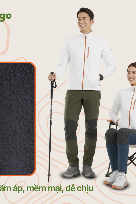 Quần leo núi lót nỉ mùa đông Alaska - Giữ ấm, trượt nước, chống mài mòn