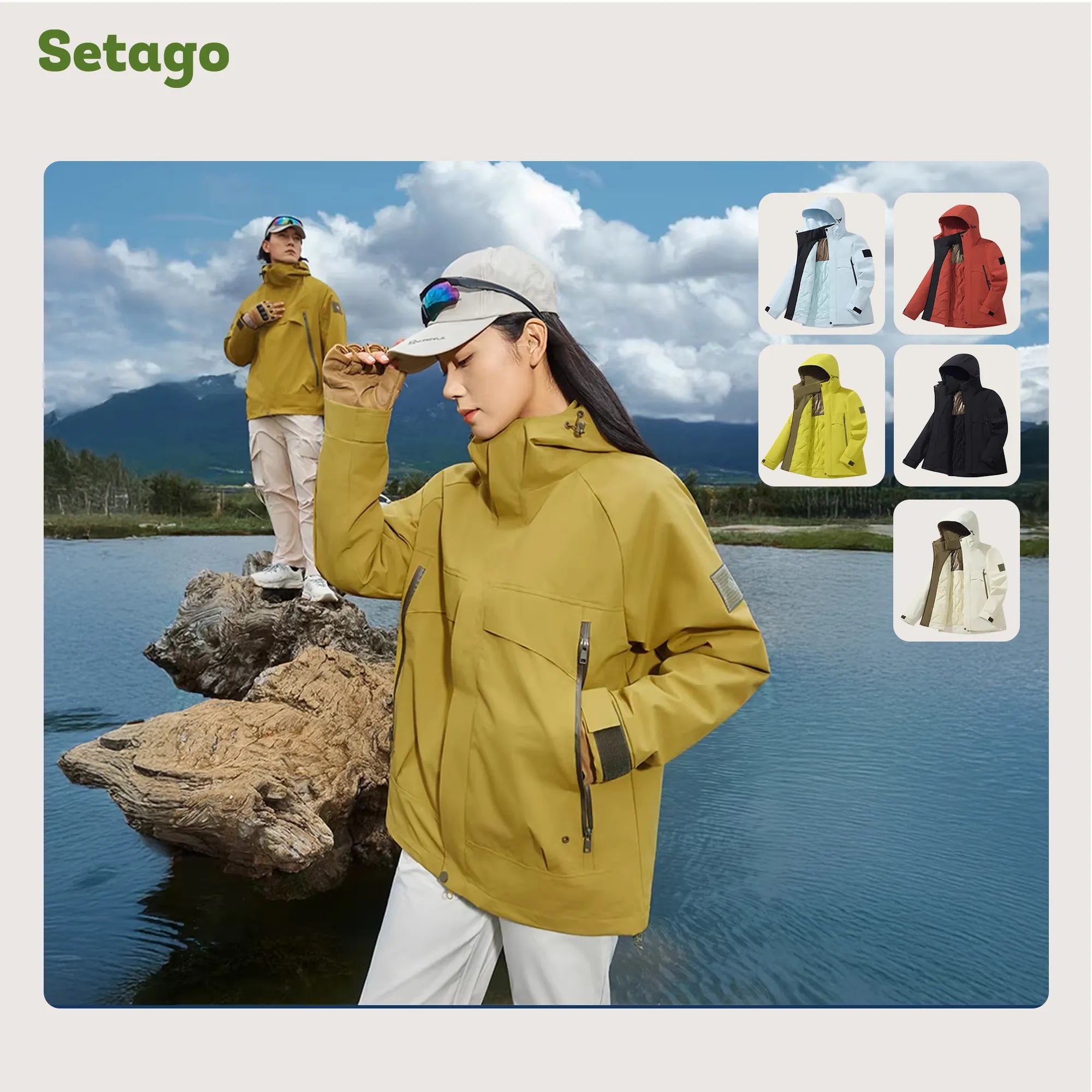 Áo khoác phao dã ngoại lông cừu kháng nước gọn nhẹ Stormer