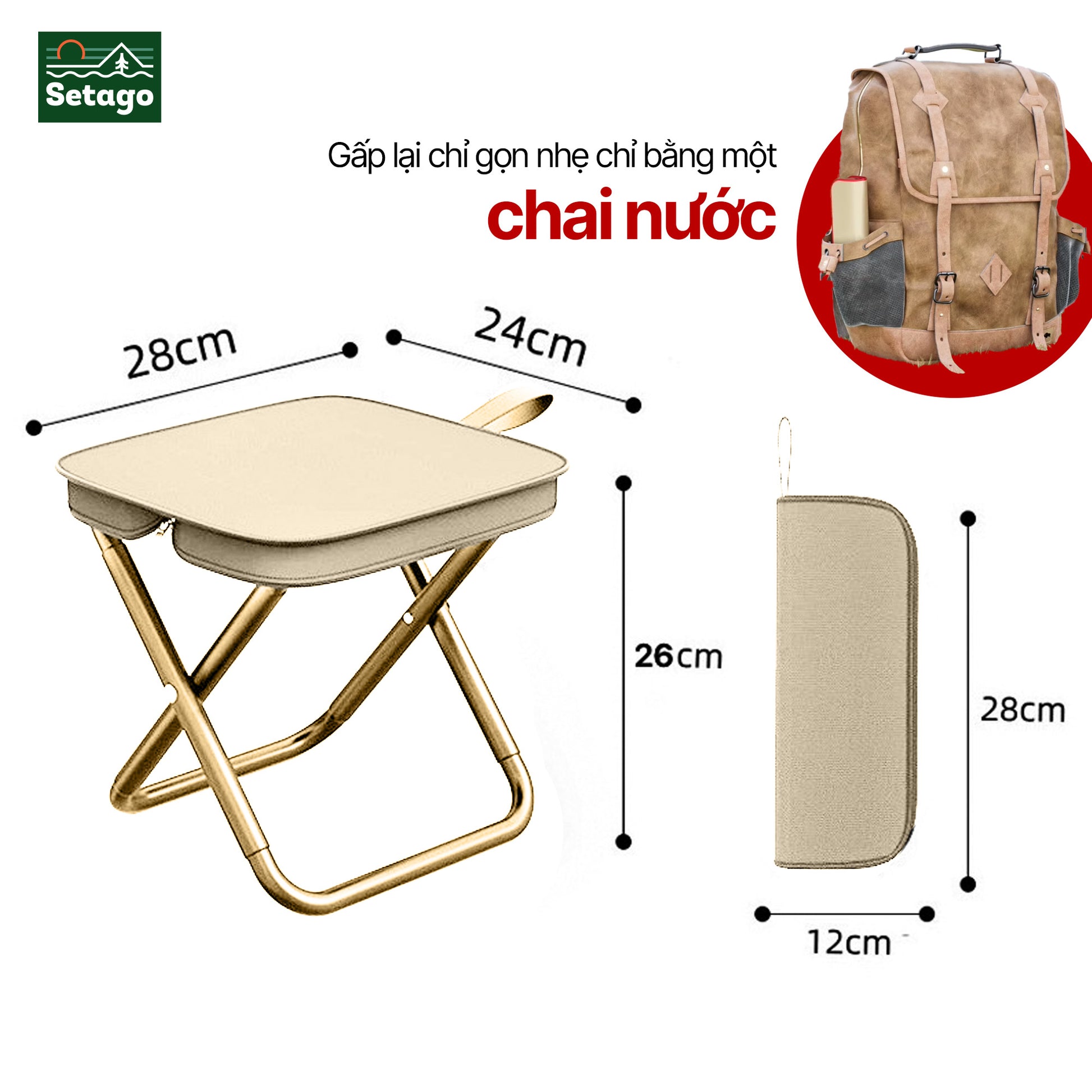 Ghế gấp xách tay Foldy – Gọn nhẹ như một chiếc túi, tiện lợi mọi lúc mọi nơi