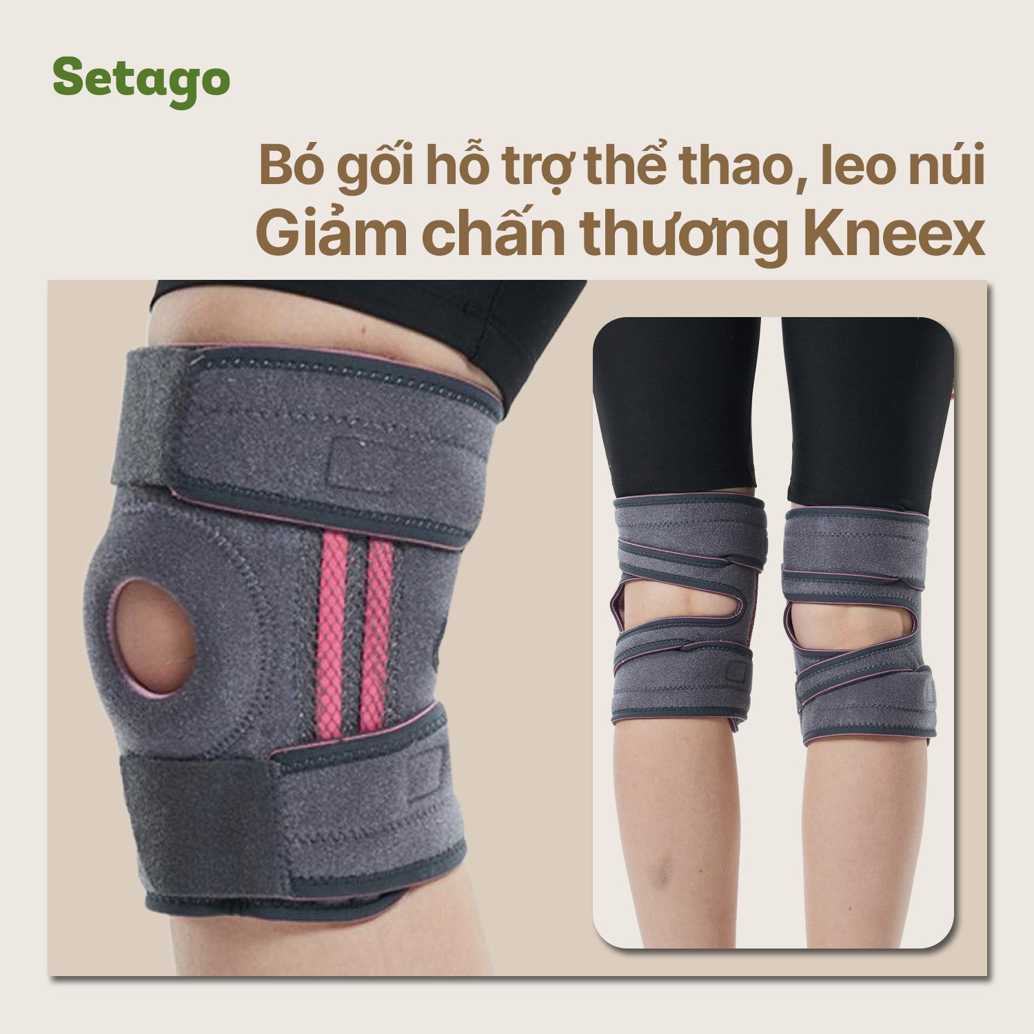 Bó gối hộ trợ leo núi Kneex - Giảm chấn thương, an toàn, tự tin chinh phục địa hình