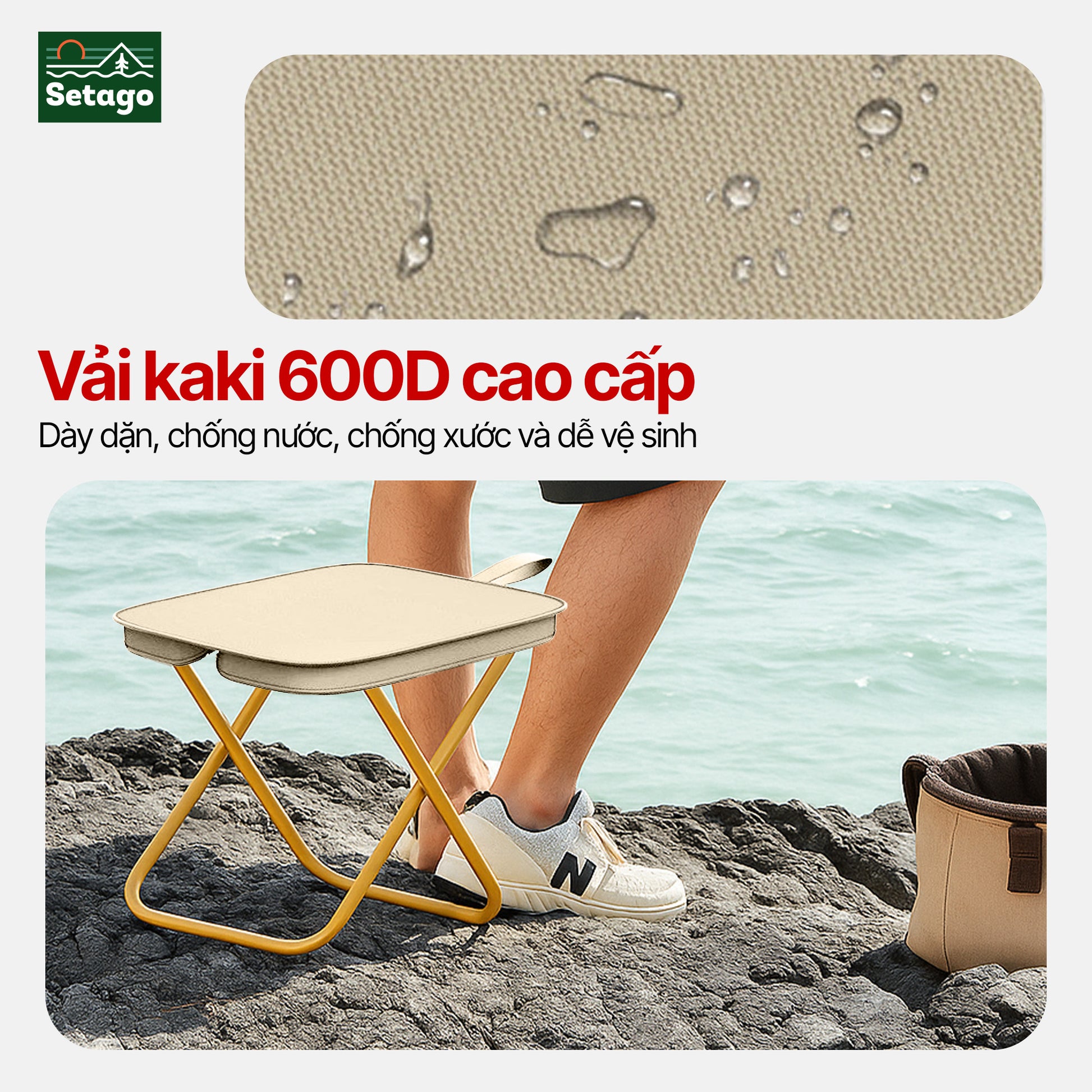 Ghế gấp xách tay Foldy – Gọn nhẹ như một chiếc túi, tiện lợi mọi lúc mọi nơi