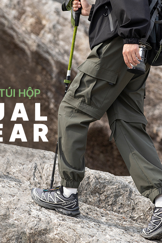 Quần túi hộp DualGear 2 trong 1 - Linh hoạt, chống nước, chống trầy, nhanh khô