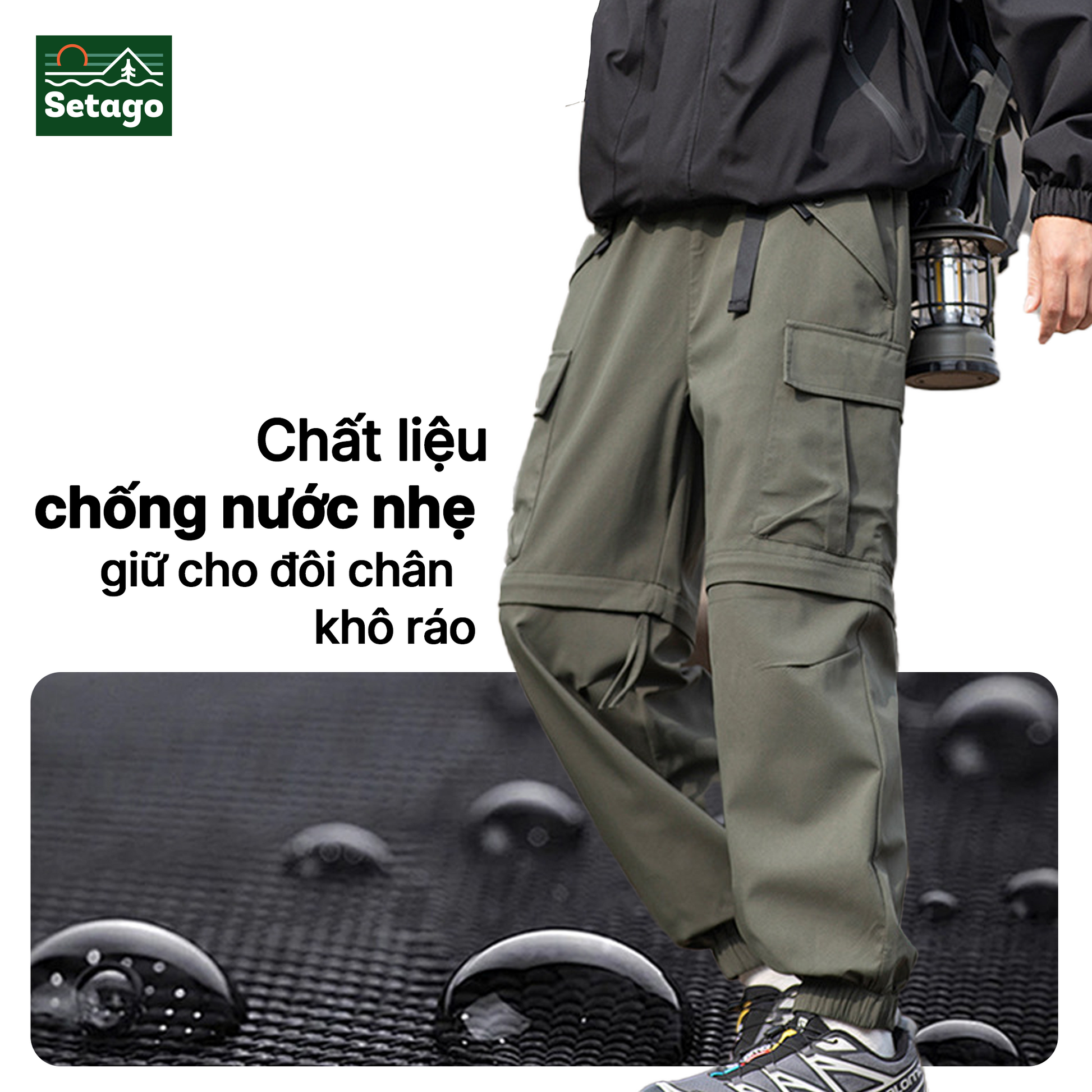 Quần túi hộp DualGear 2 trong 1 - Linh hoạt, chống nước, chống trầy, nhanh khô