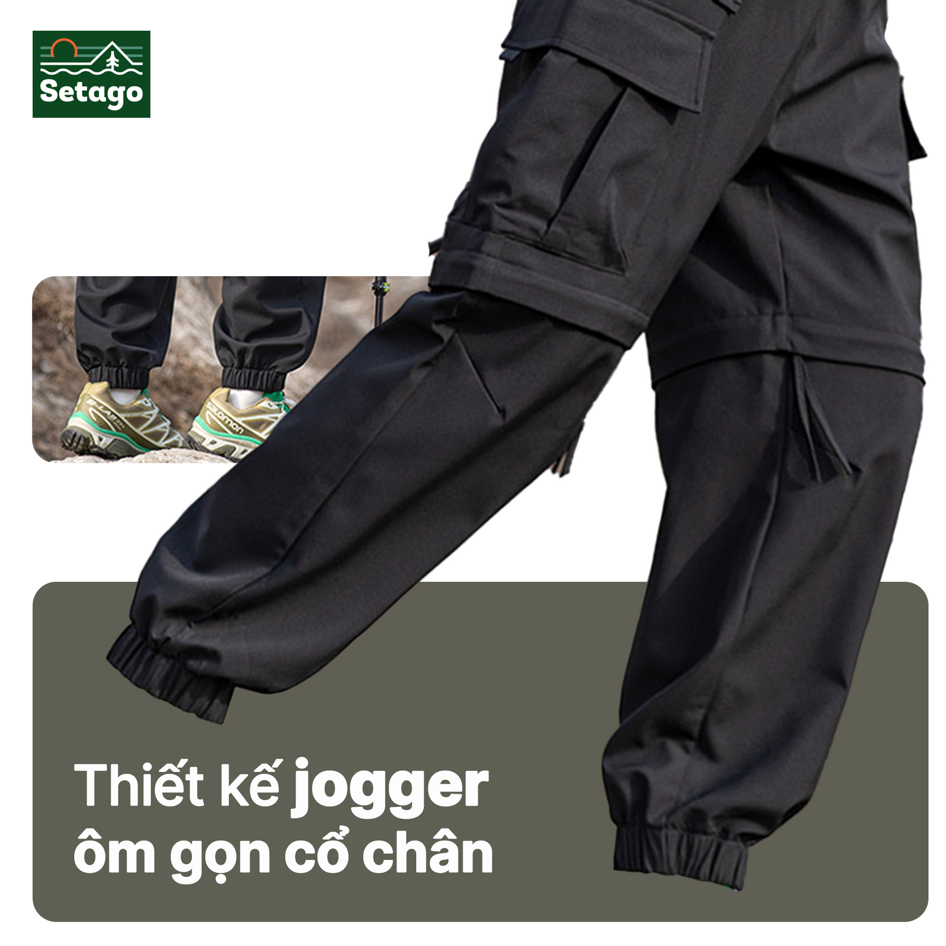 Quần túi hộp DualGear 2 trong 1 - Linh hoạt, chống nước, chống trầy, nhanh khô