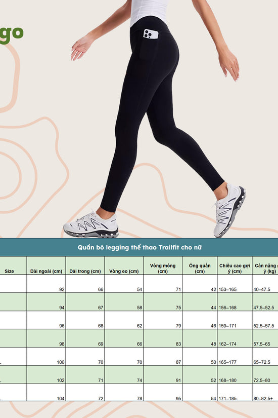 Quần legging nữ Tralfit – Mềm mại, tôn dáng, linh hoạt