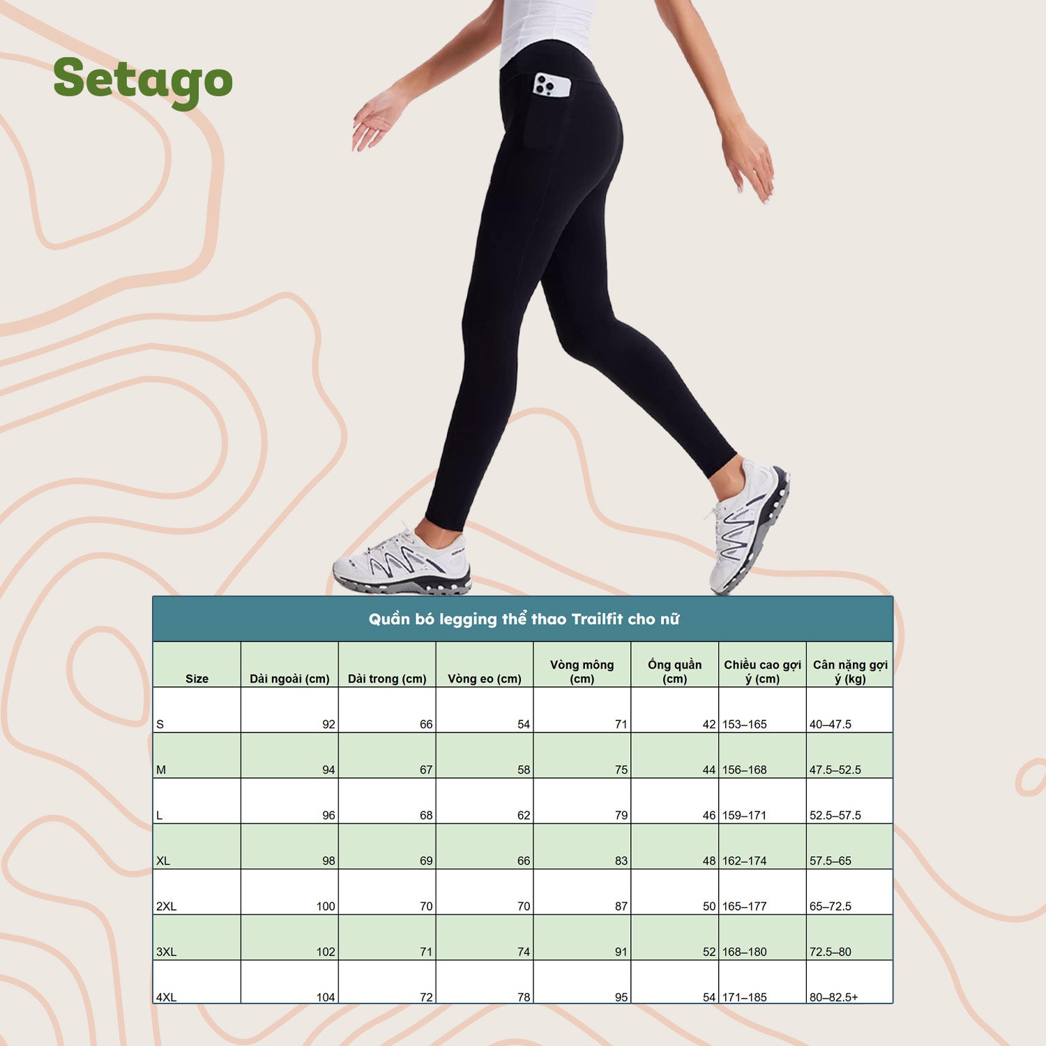 Quần legging nữ Tralfit – Mềm mại, tôn dáng, linh hoạt