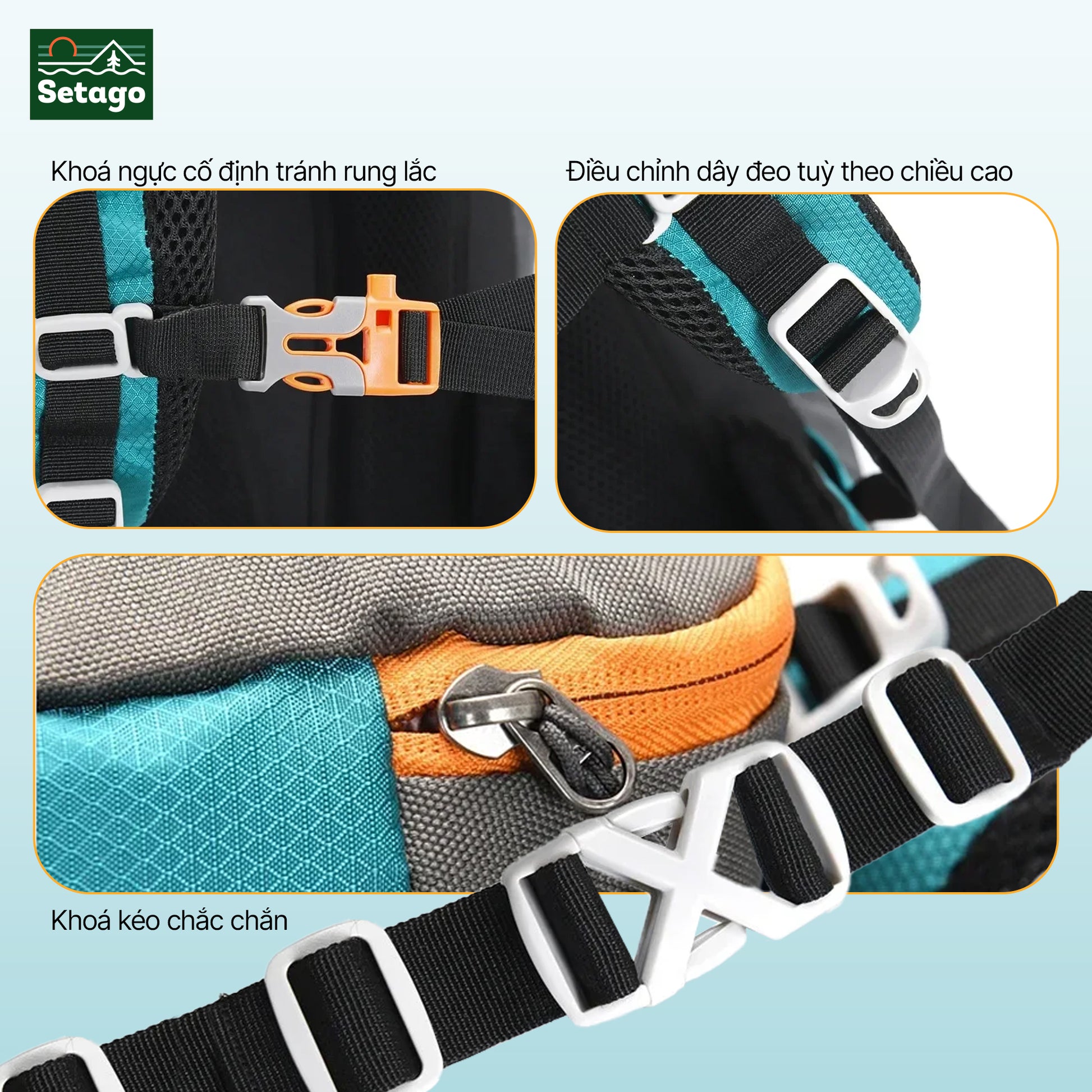 Balo dã ngoại thể thao Roamer - 40L, chống nước, thoáng khí
