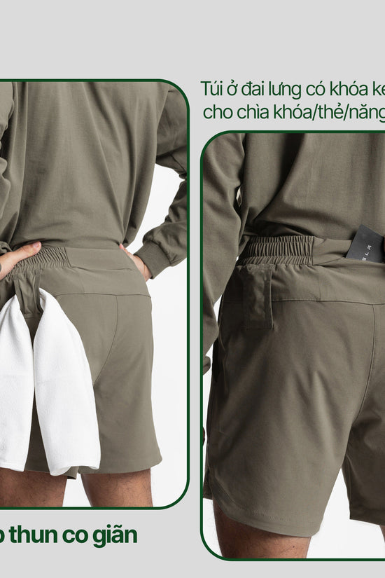 Quần đùi thể thao nam Flyon - nhẹ, thoáng, nhanh khô