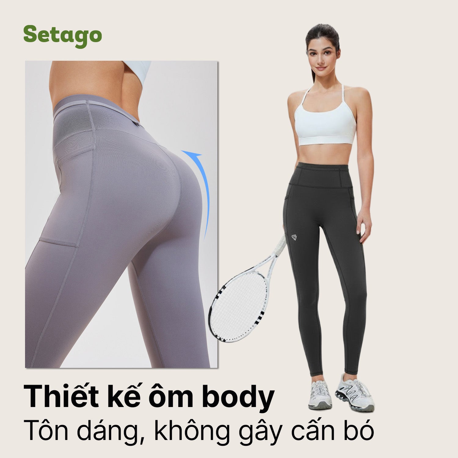 Quần legging nữ Tralfit – Mềm mại, tôn dáng, linh hoạt