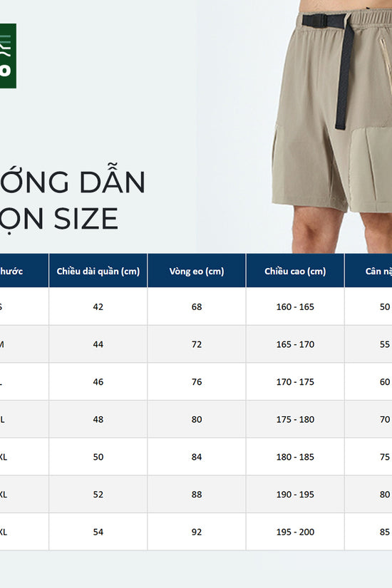 Quần short outdoor nam TrailFlex - nhẹ, linh hoạt và nhanh khô