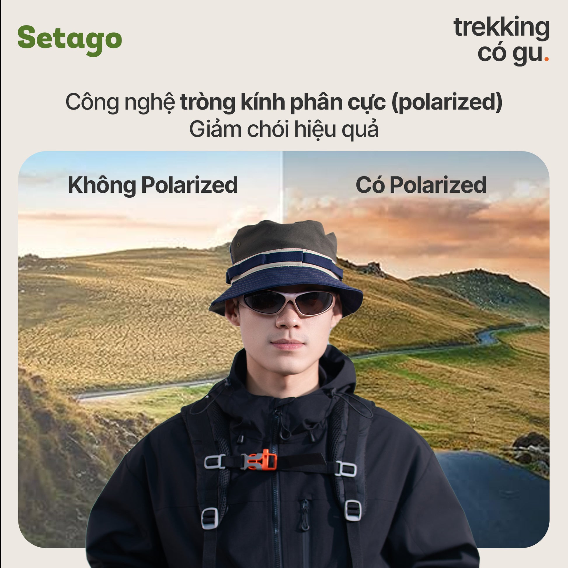 Kính phân cực Vetro - form trendy, phân cực, bảo vệ mắt
