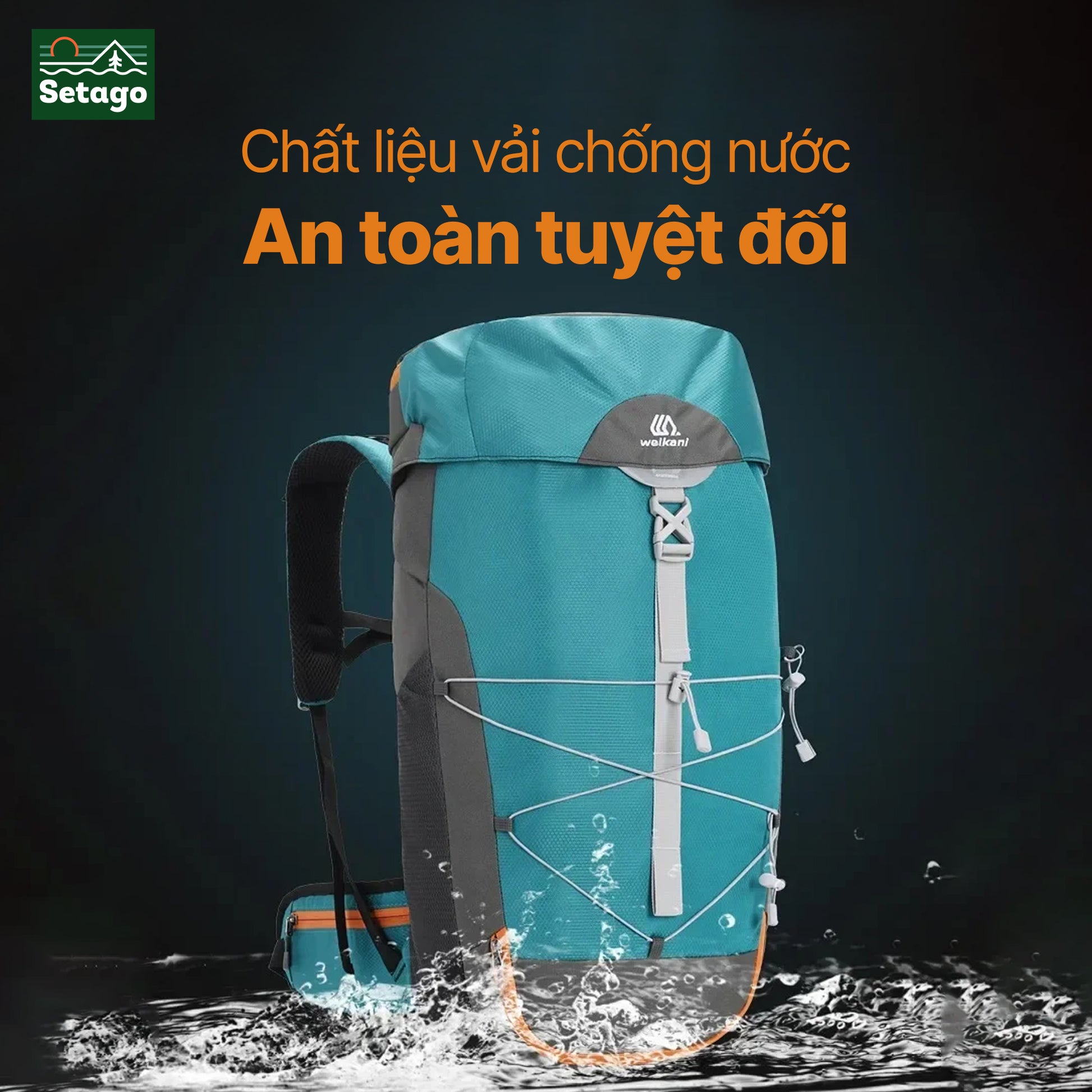 Balo dã ngoại thể thao Roamer - 40L, chống nước, thoáng khí