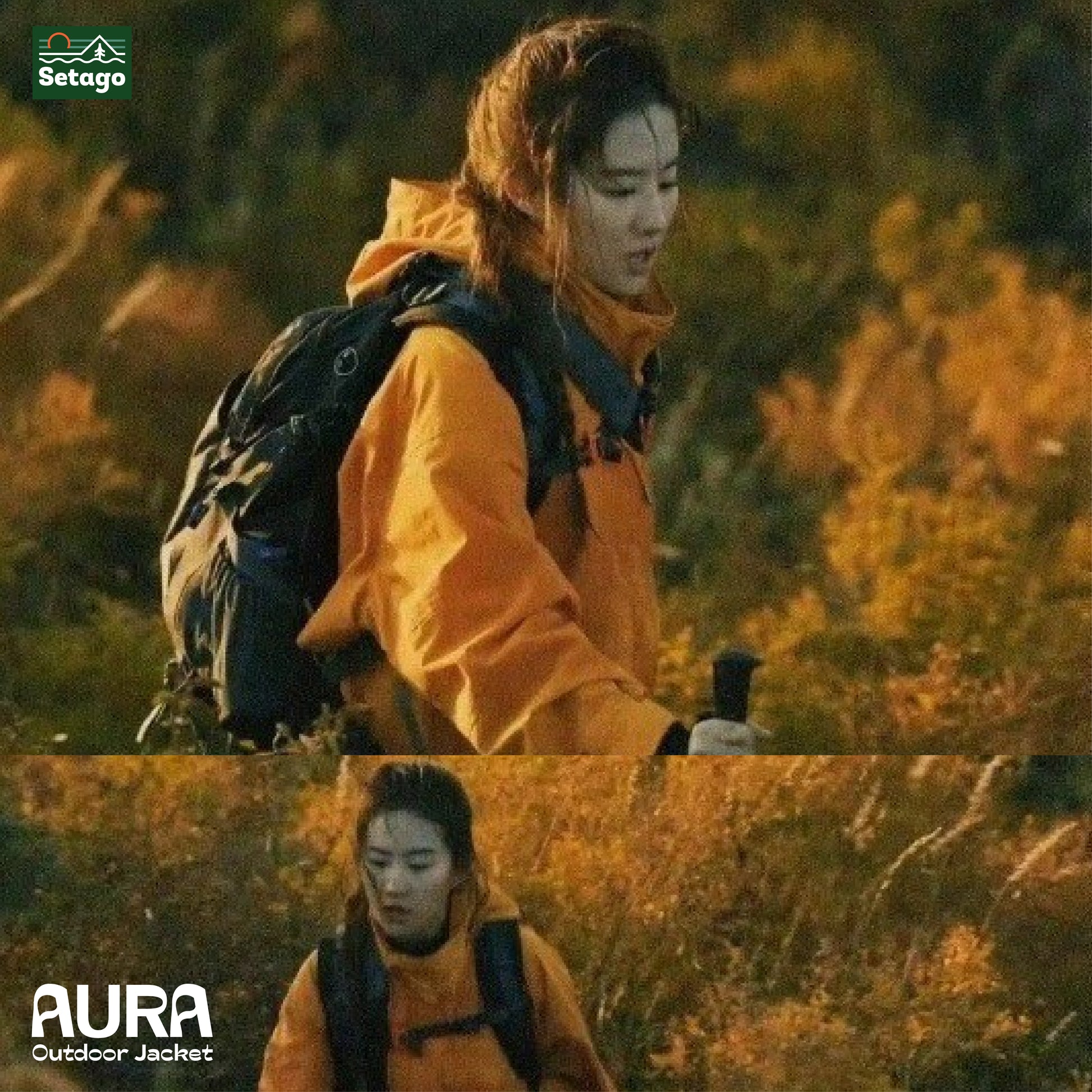 Áo khoác dã ngoại Aura - dáng oversize năng động với cổ cao giúp chống gió, chống thấm nước, chống nắng tối ưu