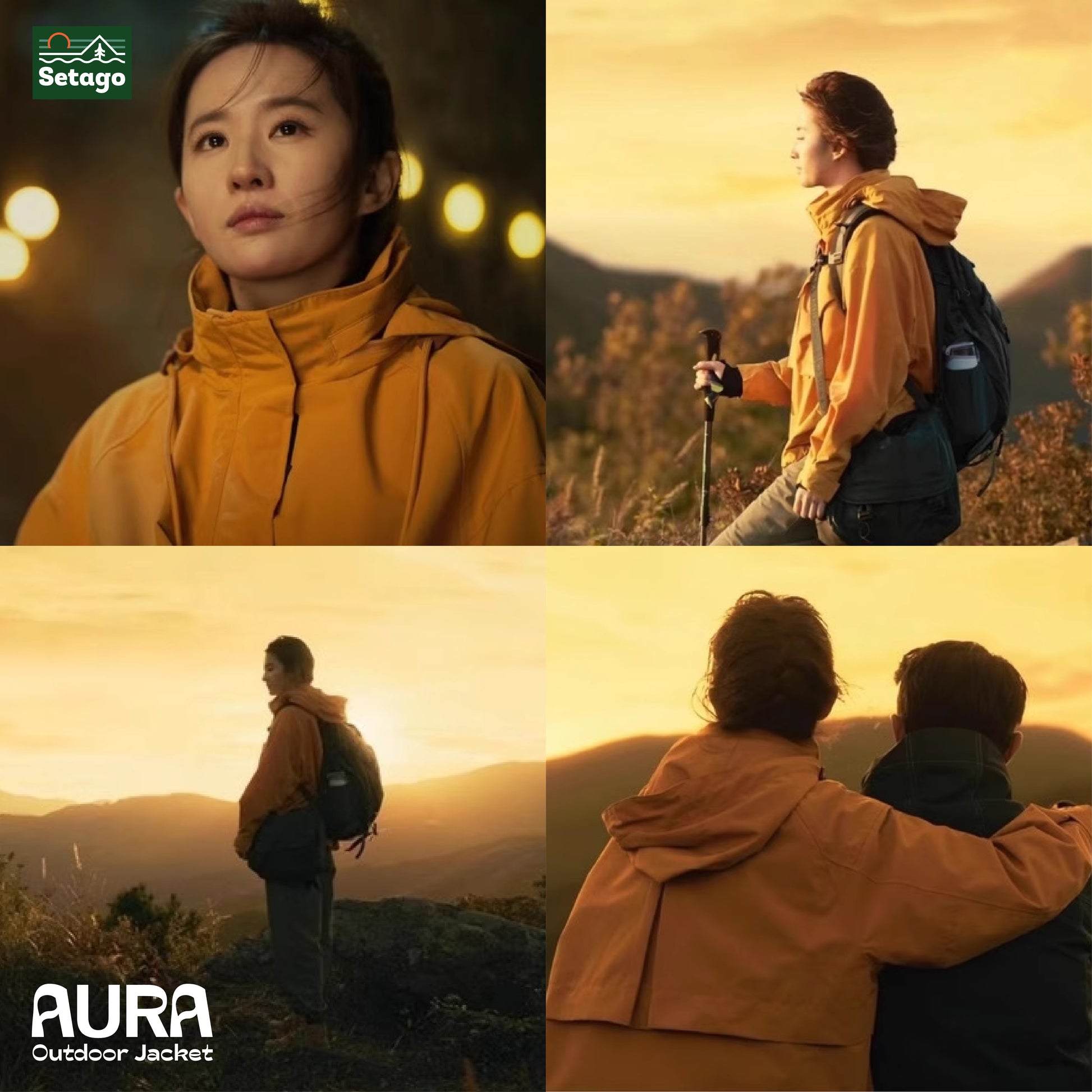 Áo khoác dã ngoại Aura - dáng oversize năng động với cổ cao giúp chống gió, chống thấm nước, chống nắng tối ưu