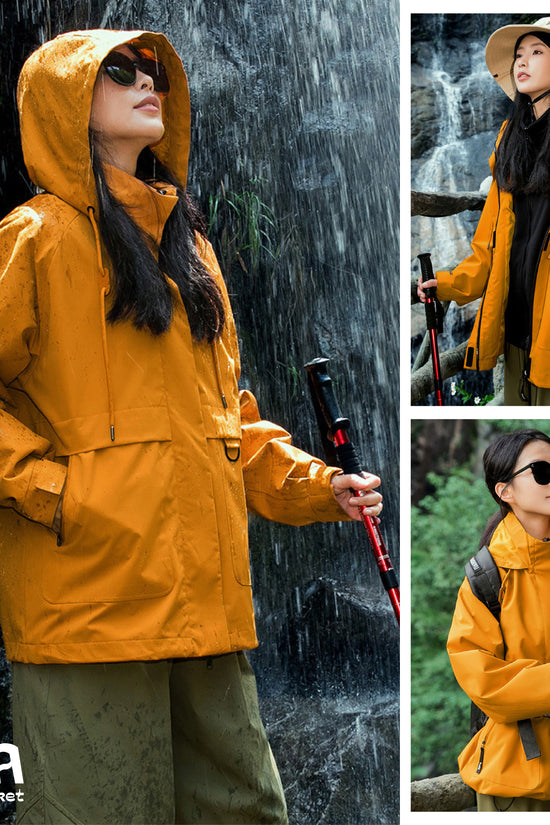 Áo khoác dã ngoại Aura - dáng oversize năng động với cổ cao giúp chống gió, chống thấm nước, chống nắng tối ưu
