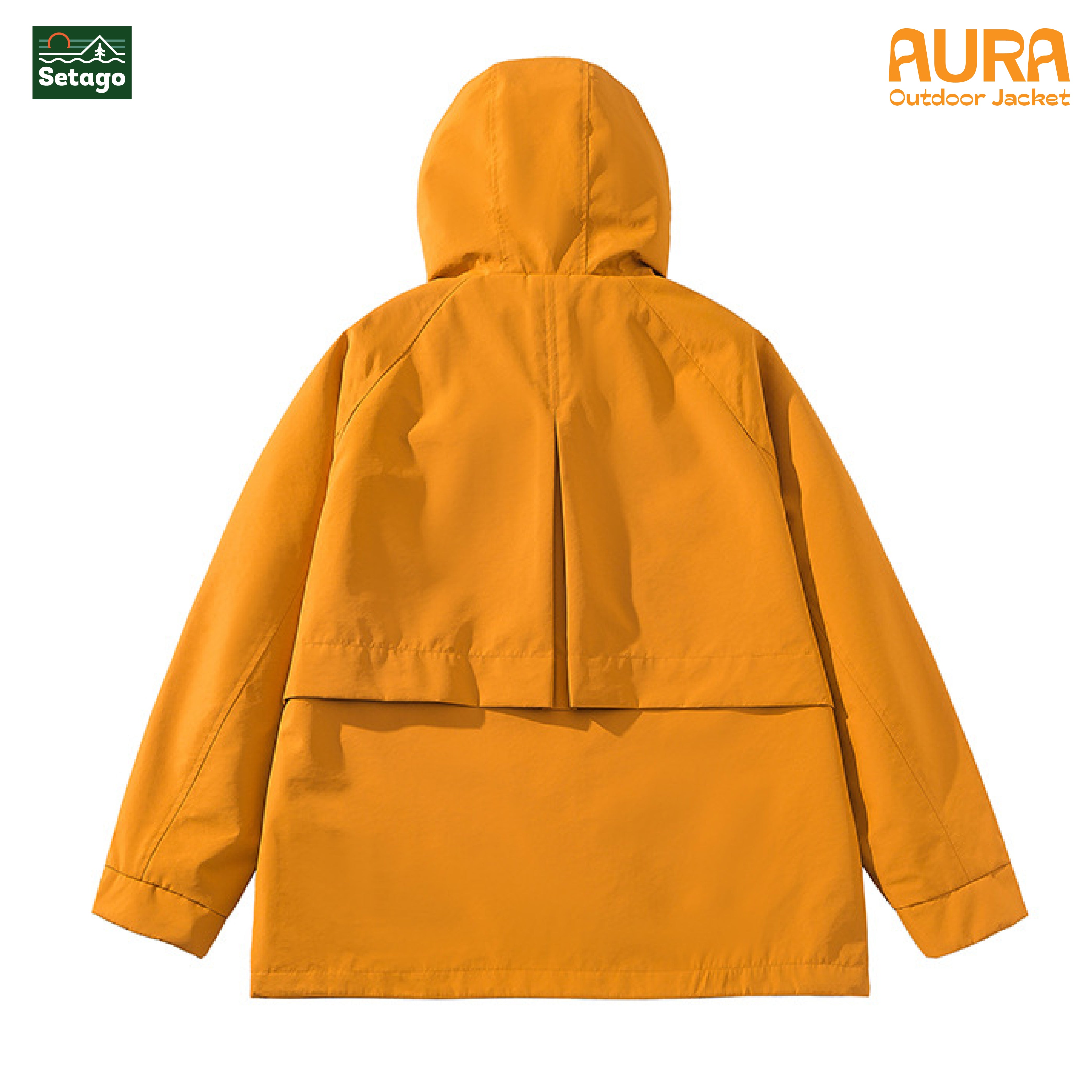 Áo khoác dã ngoại Aura - dáng oversize năng động với cổ cao giúp chống gió, chống thấm nước, chống nắng tối ưu