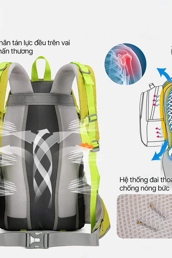 Balo dã ngoại thể thao Rover - 30L, nhiều ngăn, năng động và thoải mái