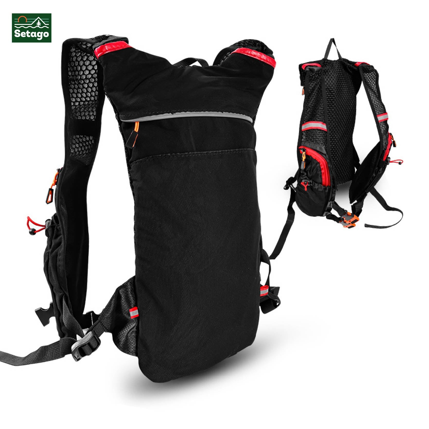 Balo Trail 10L - siêu nhẹ, thiết kế vest ôm sát, lưới tổ ong thoáng khí, tích hợp ngăn chứa nước